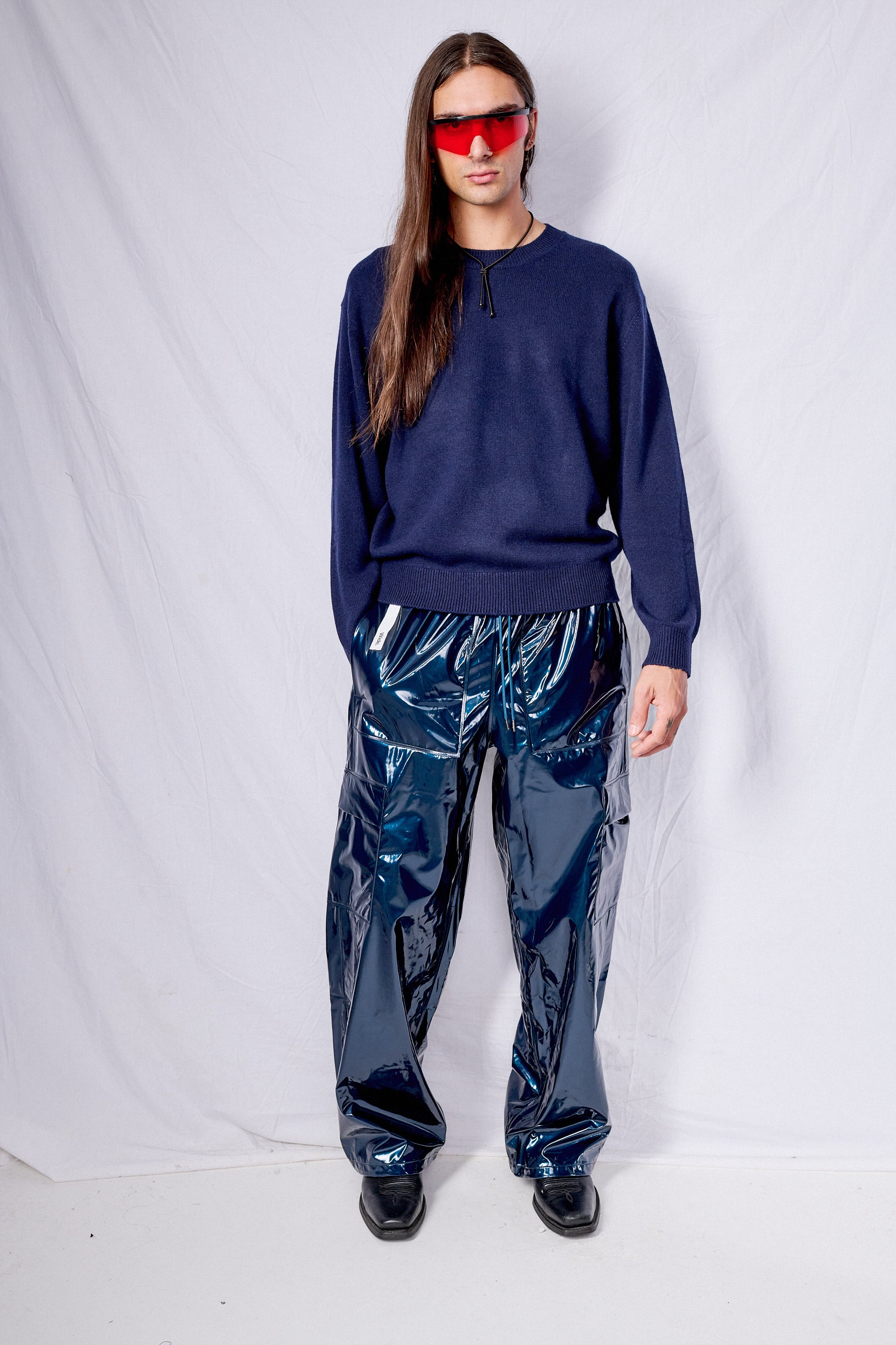 Deep Navy Unisex Cashmere Crewneck