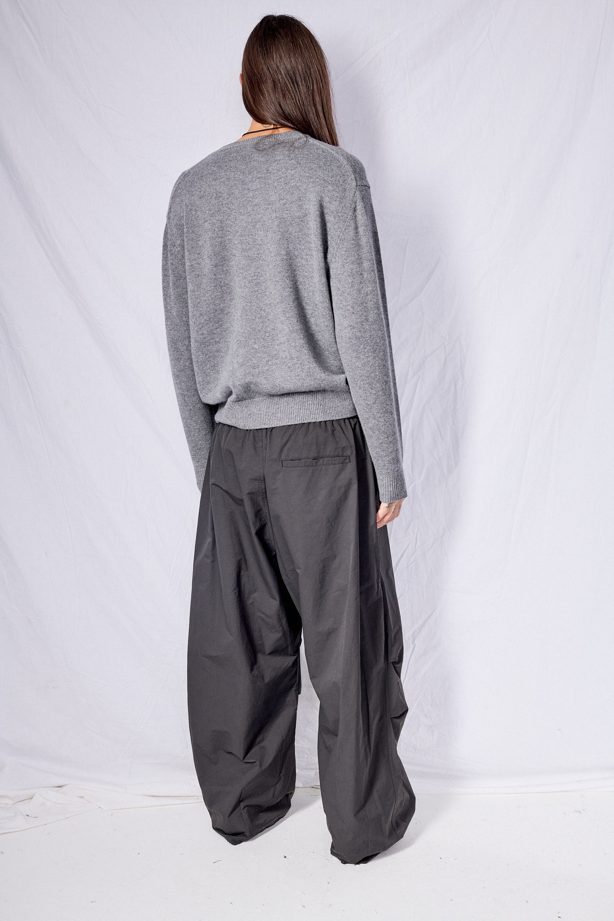 Melange Grey Unisex Cashmere Crewneck