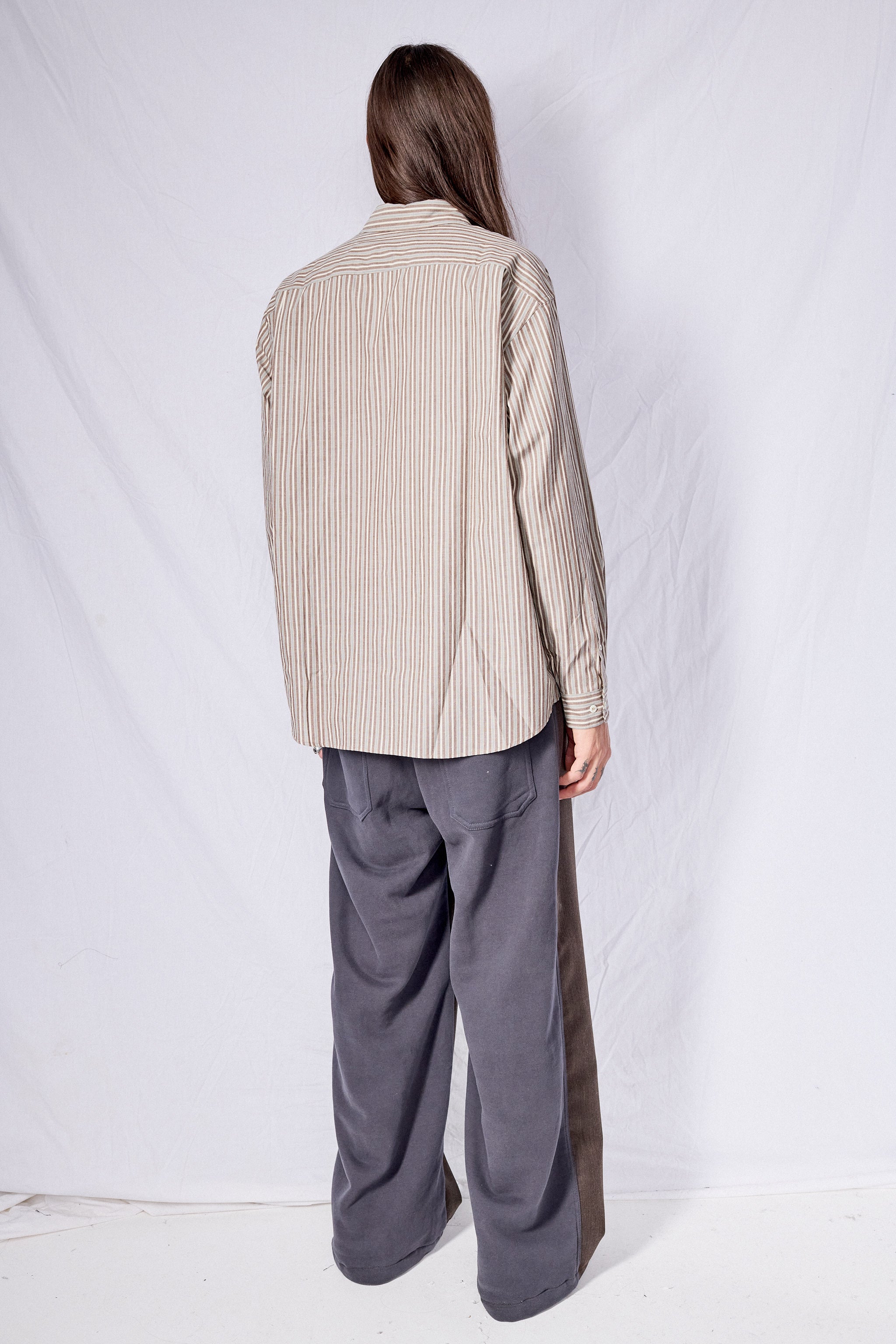 Brown Stripe Unisex Informal Shirt