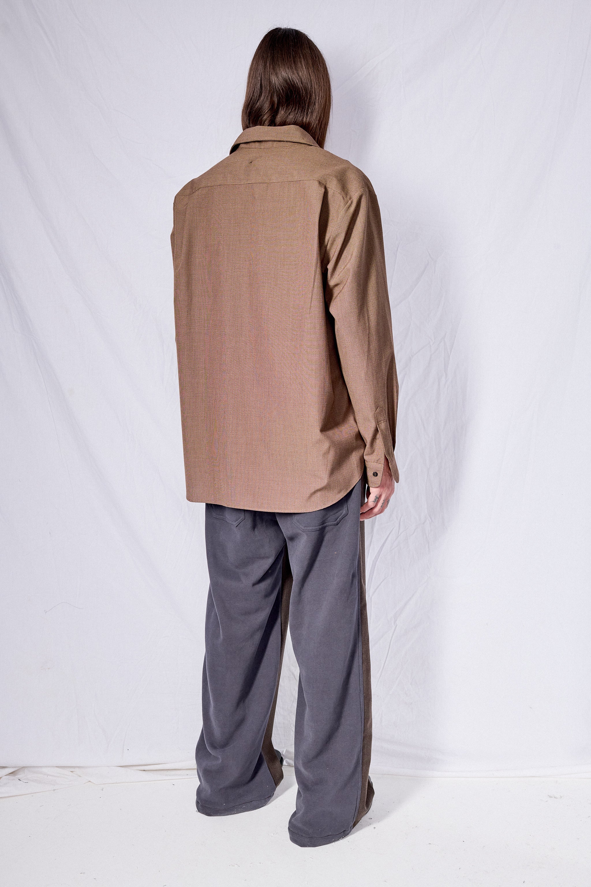 Brown Woven Rayon Classic Shirt