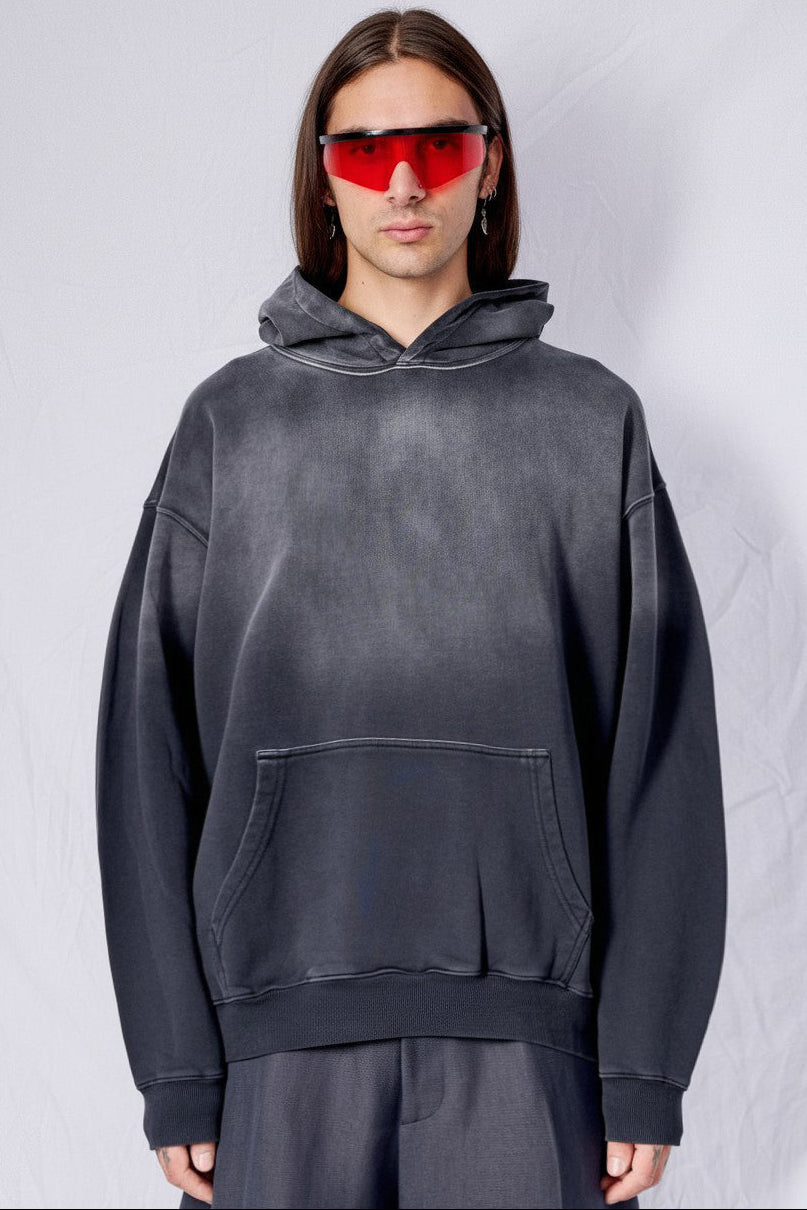 Faded Black Hoodie