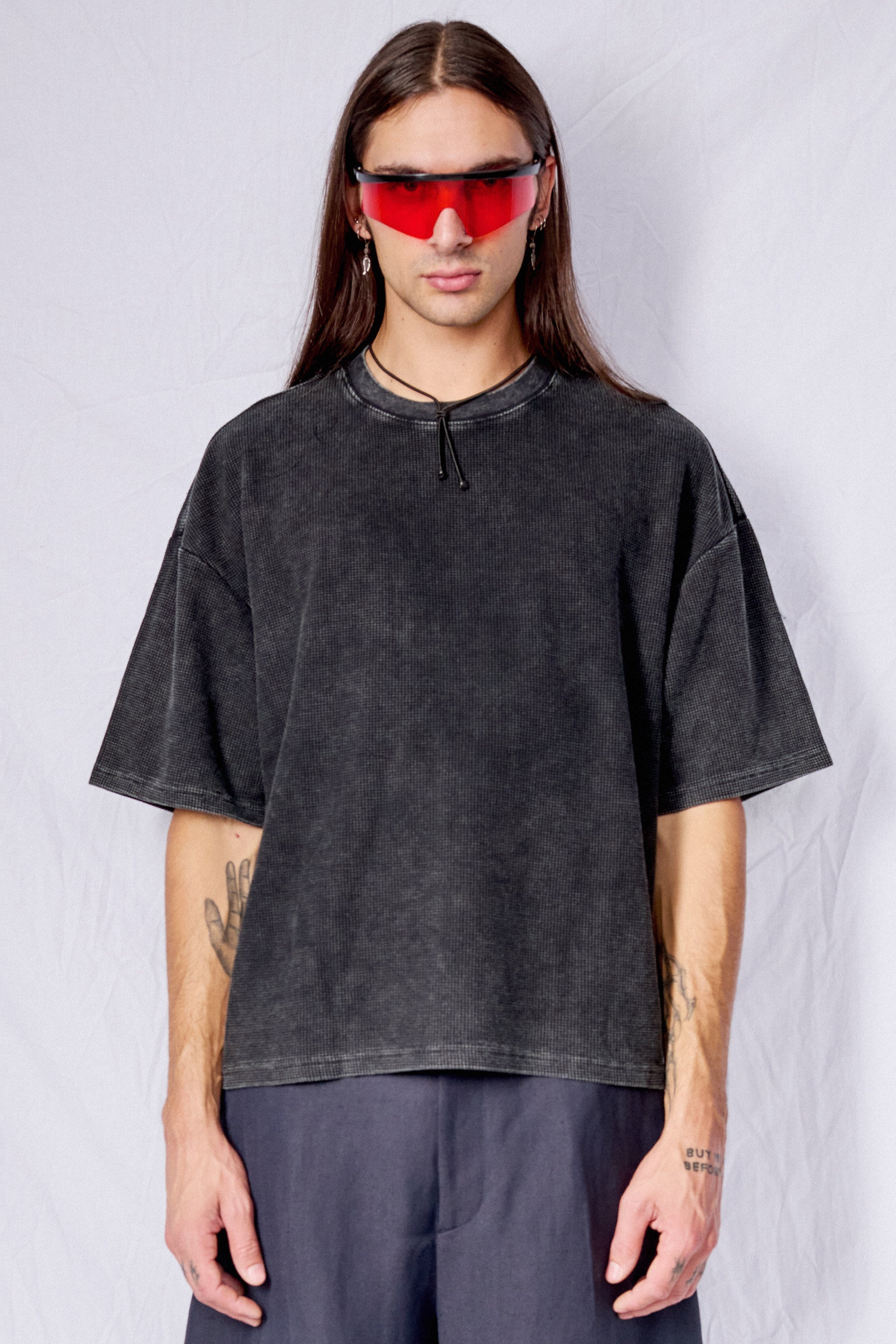 Black Acid Thermal T-Shirt