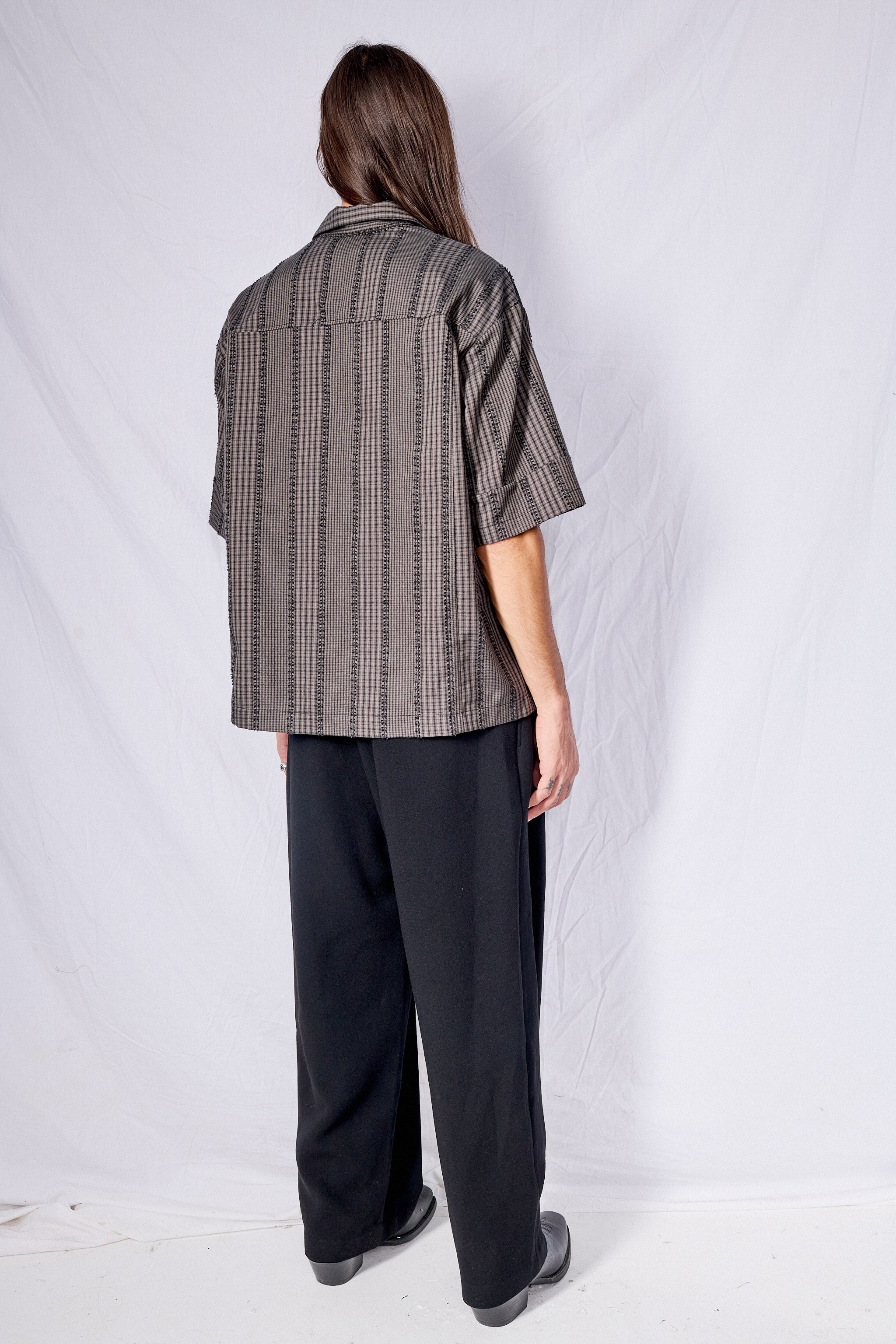 Black Wool Martin Pants