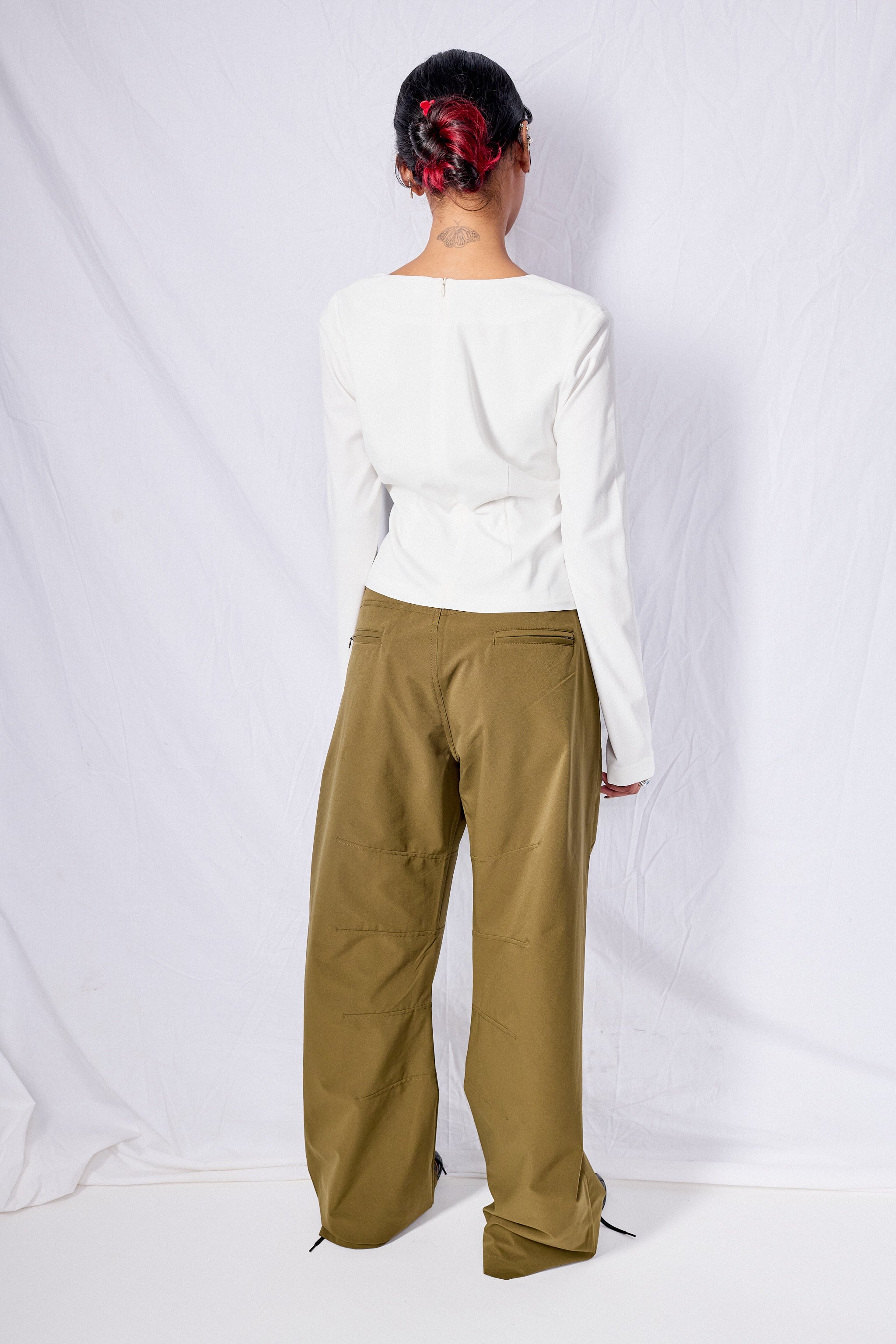 Khaki Darted Trackpants