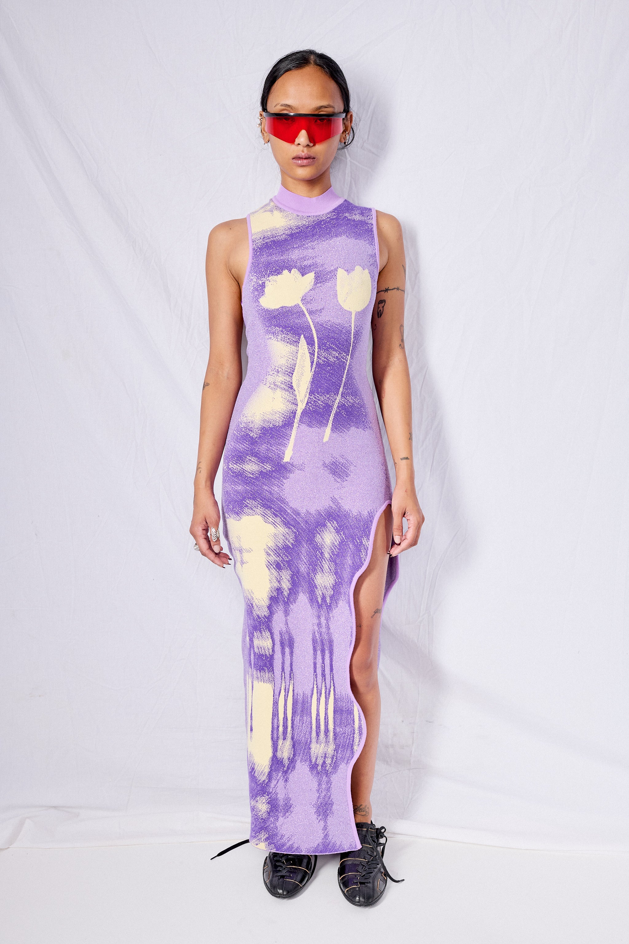 Purplicious Huxlee Wavy Maxi Dress