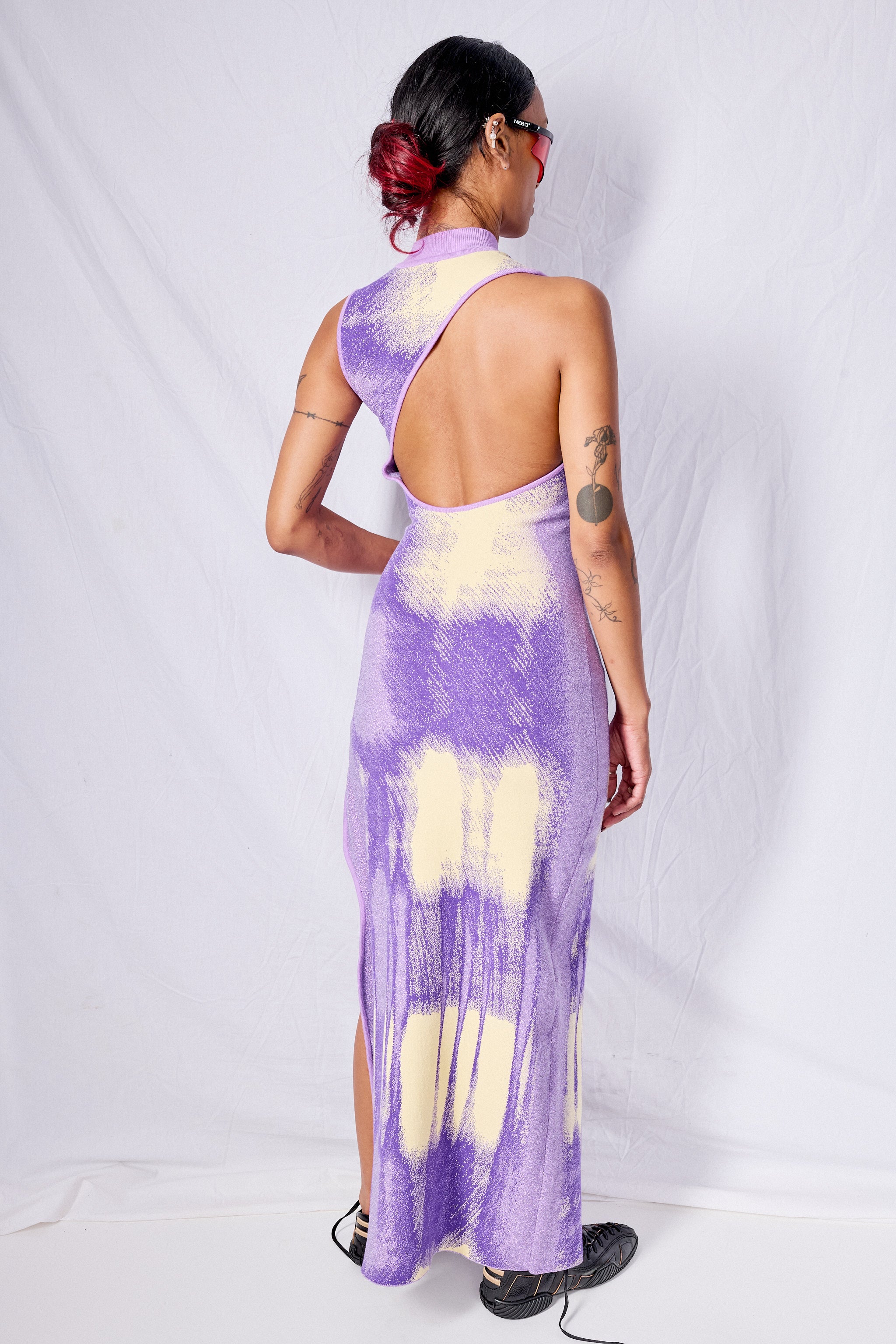 Purplicious Huxlee Wavy Maxi Dress
