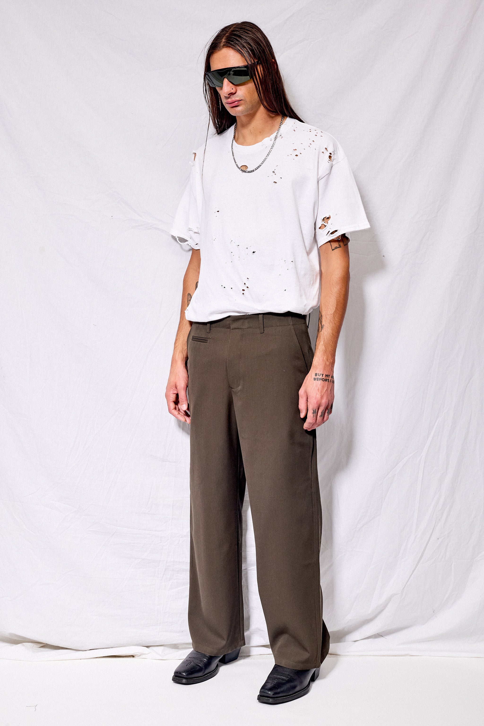 Brown Suiting Full Pant