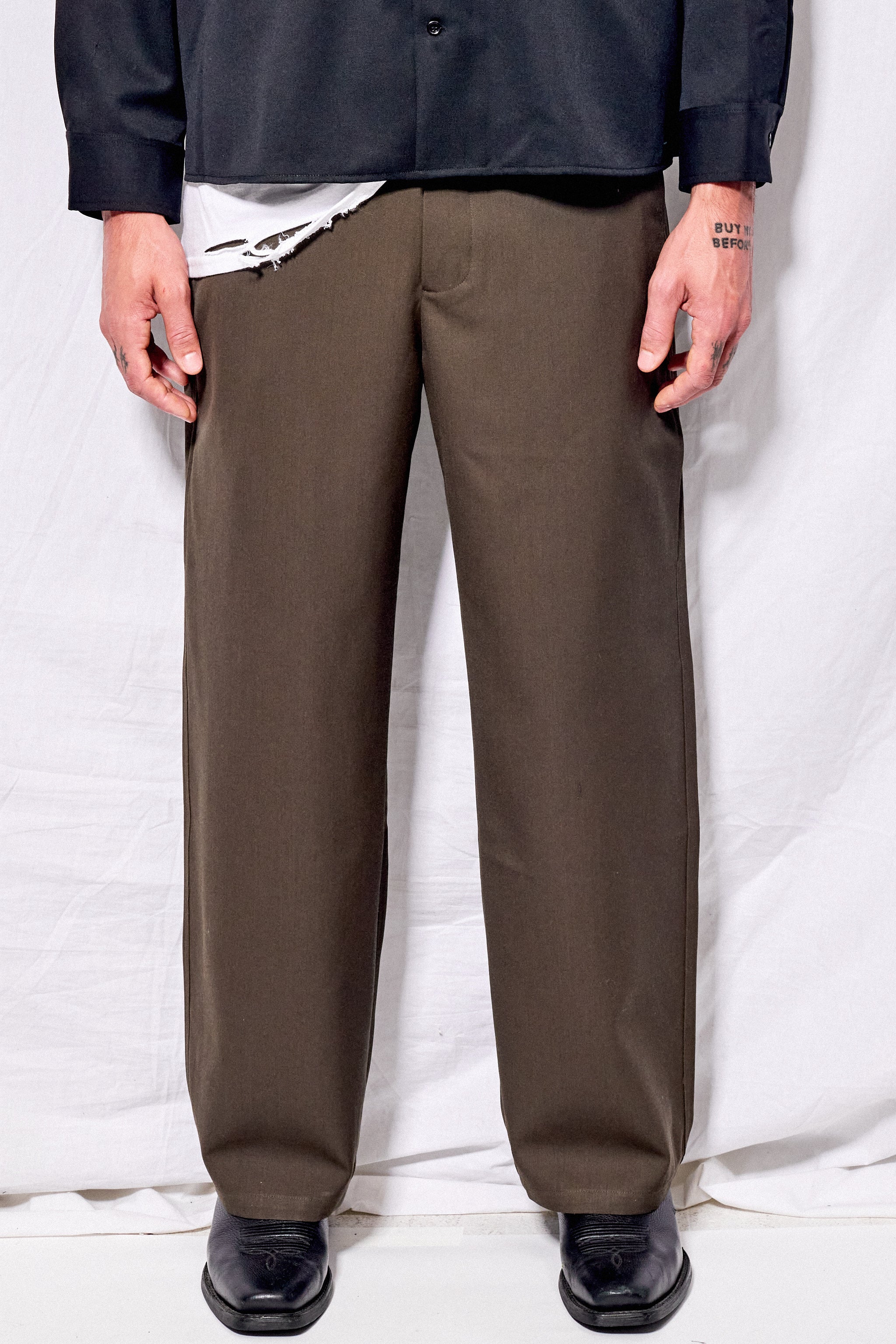 Brown Suiting Full Pant