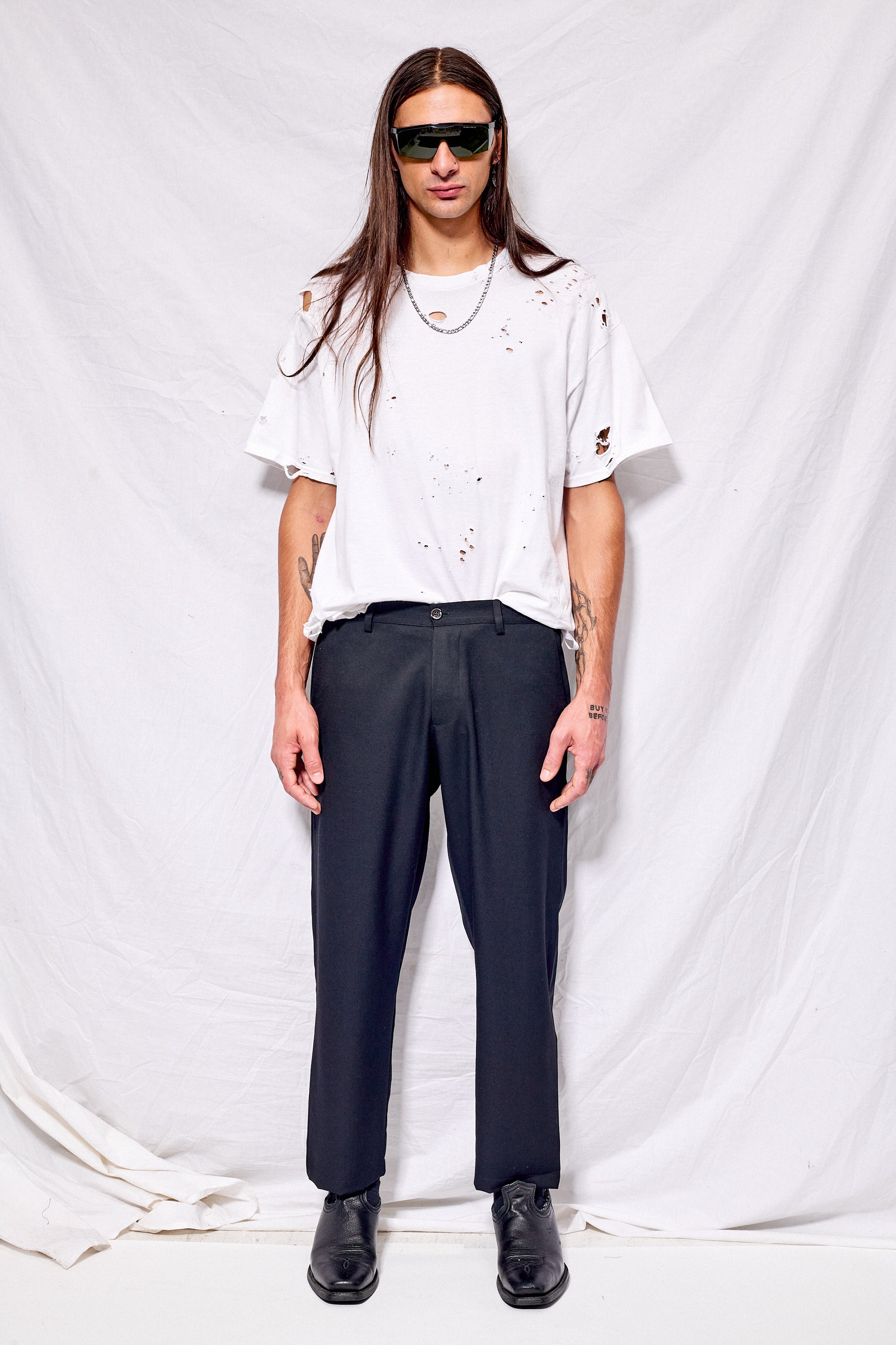 Black Suiting Curve Pant