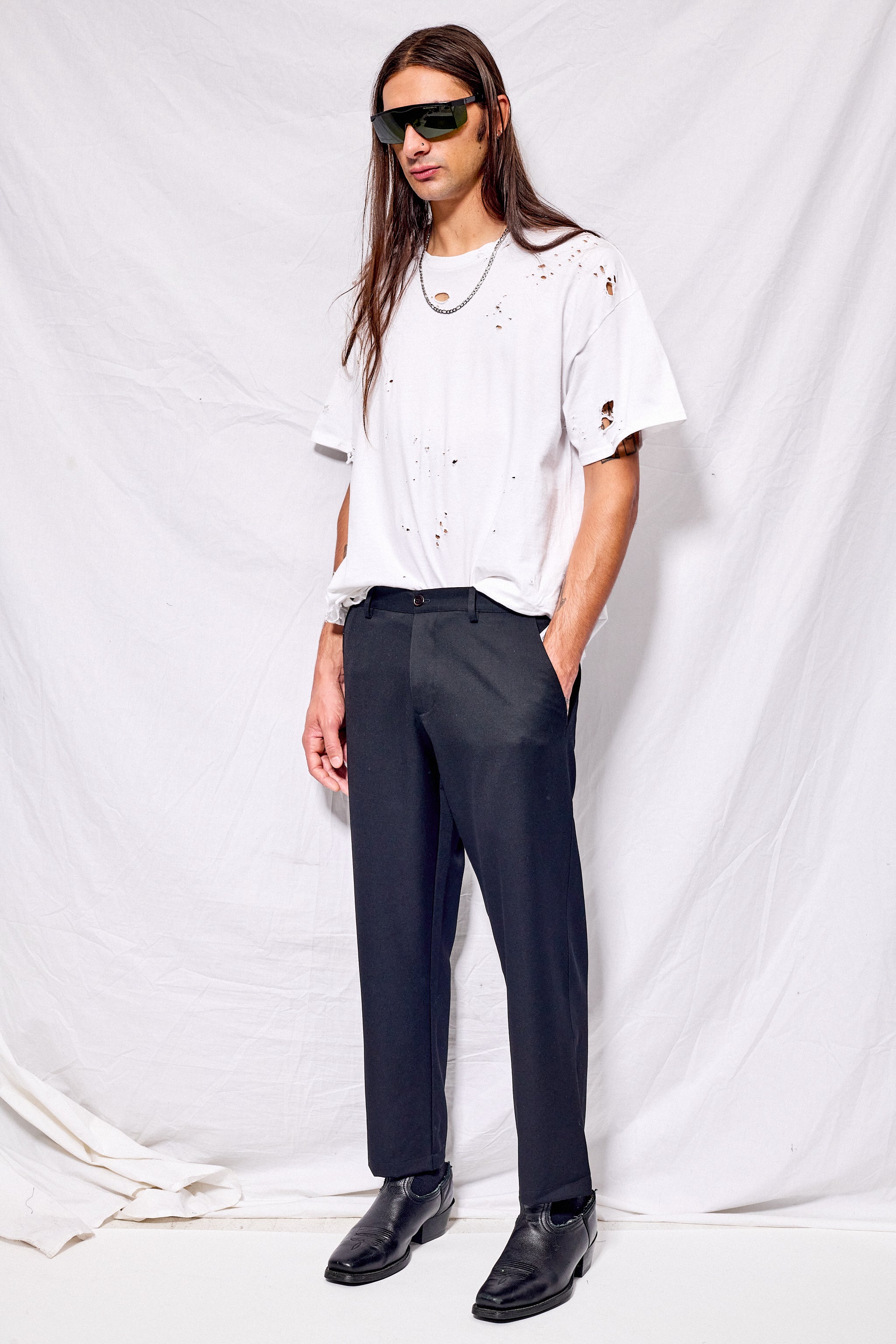 Black Suiting Curve Pant