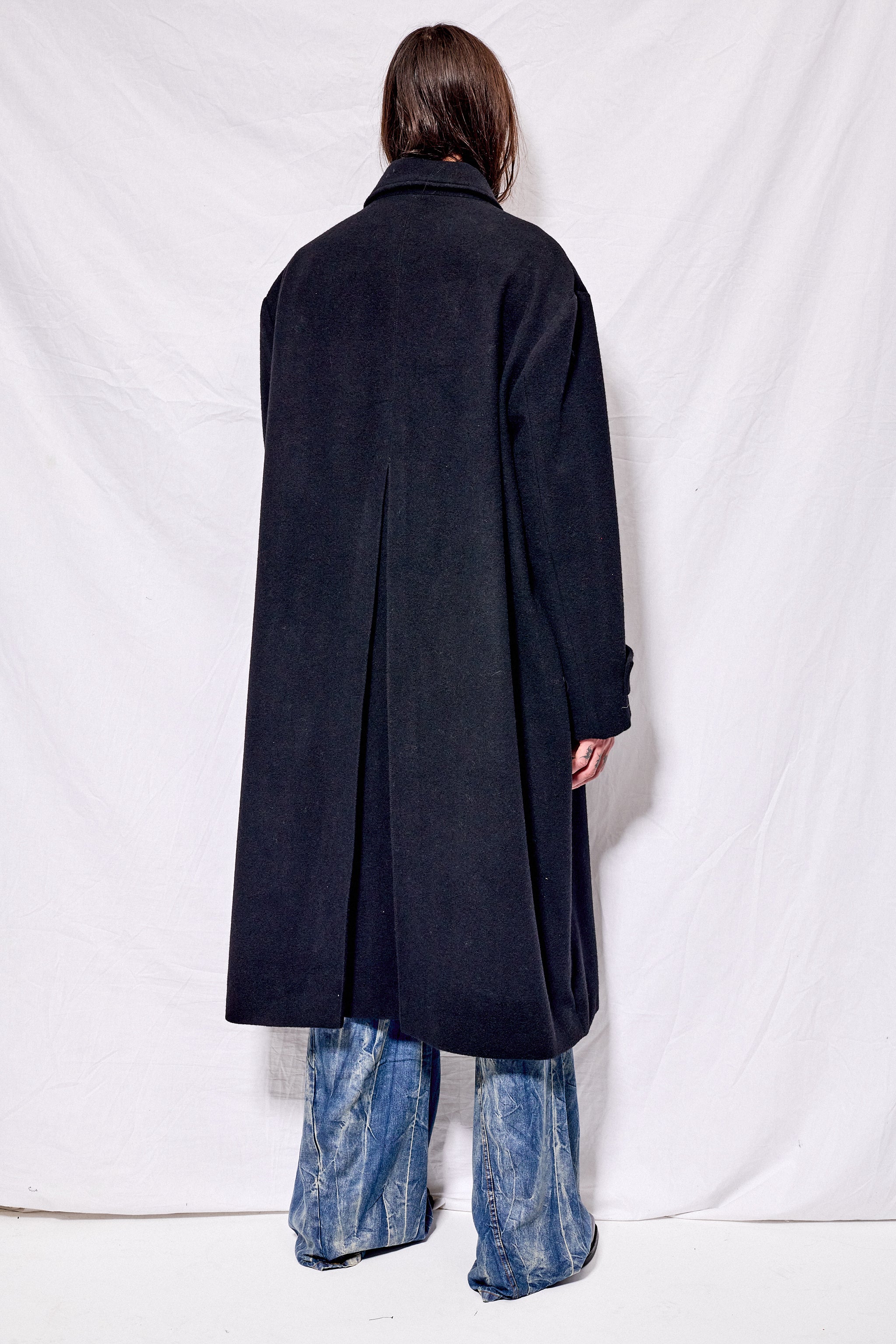 Black Wool Overcoat