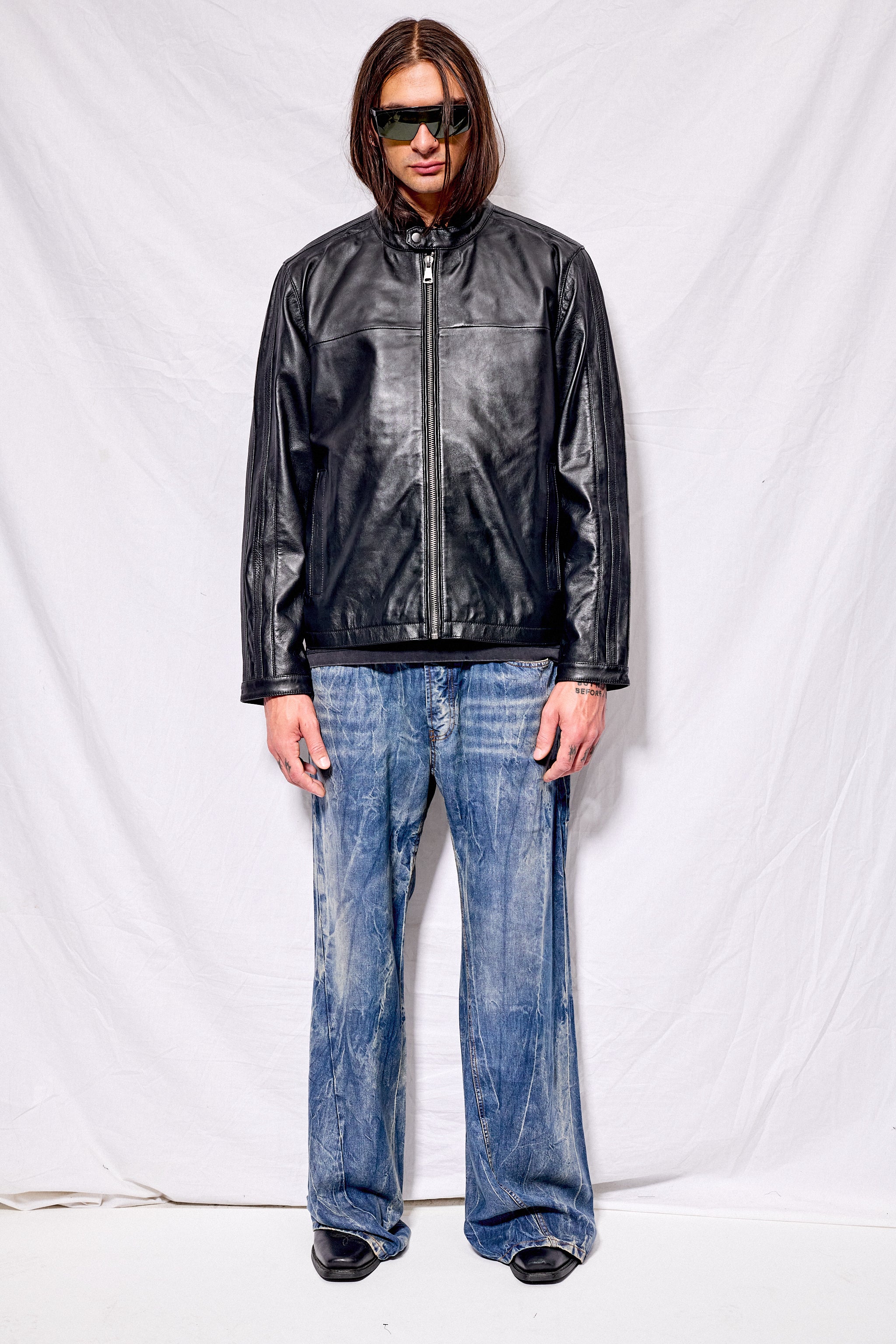 Black Nappa Leather Hacker Jacket