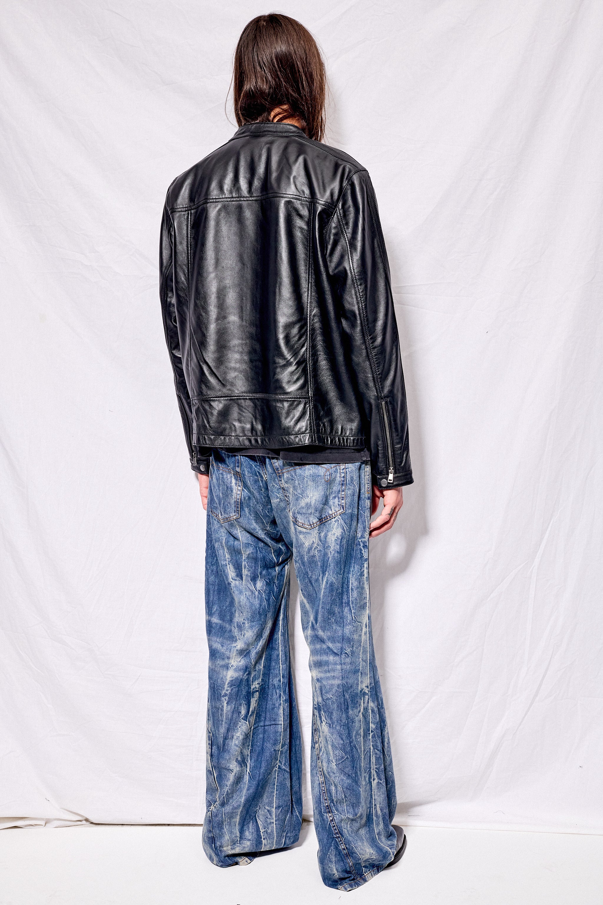 Black Nappa Leather Hacker Jacket