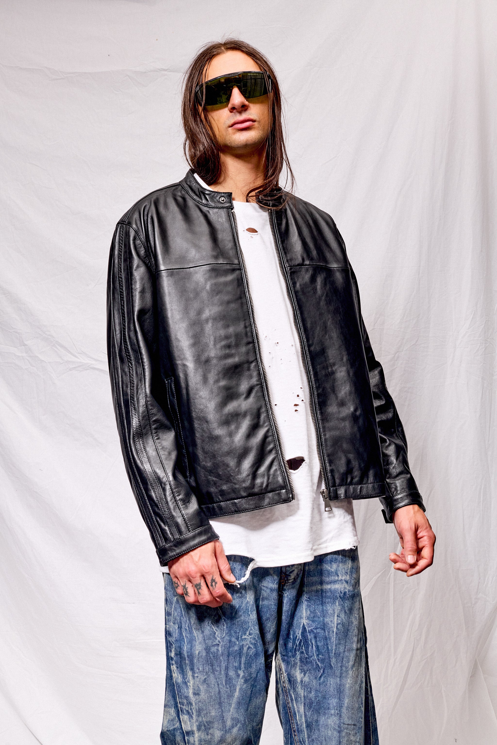 Black Nappa Leather Hacker Jacket