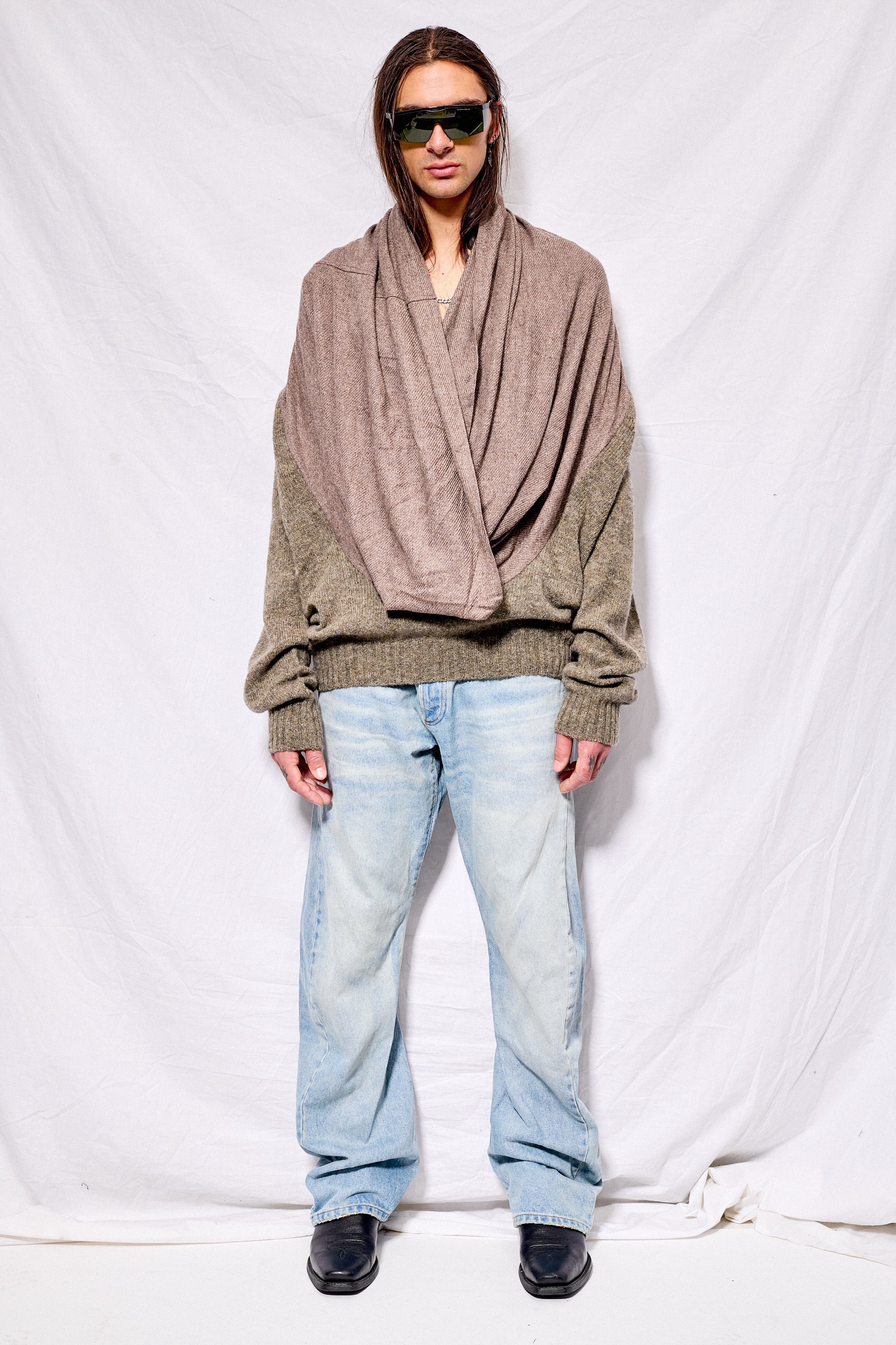 Brown No.80 Waterfall Sweater