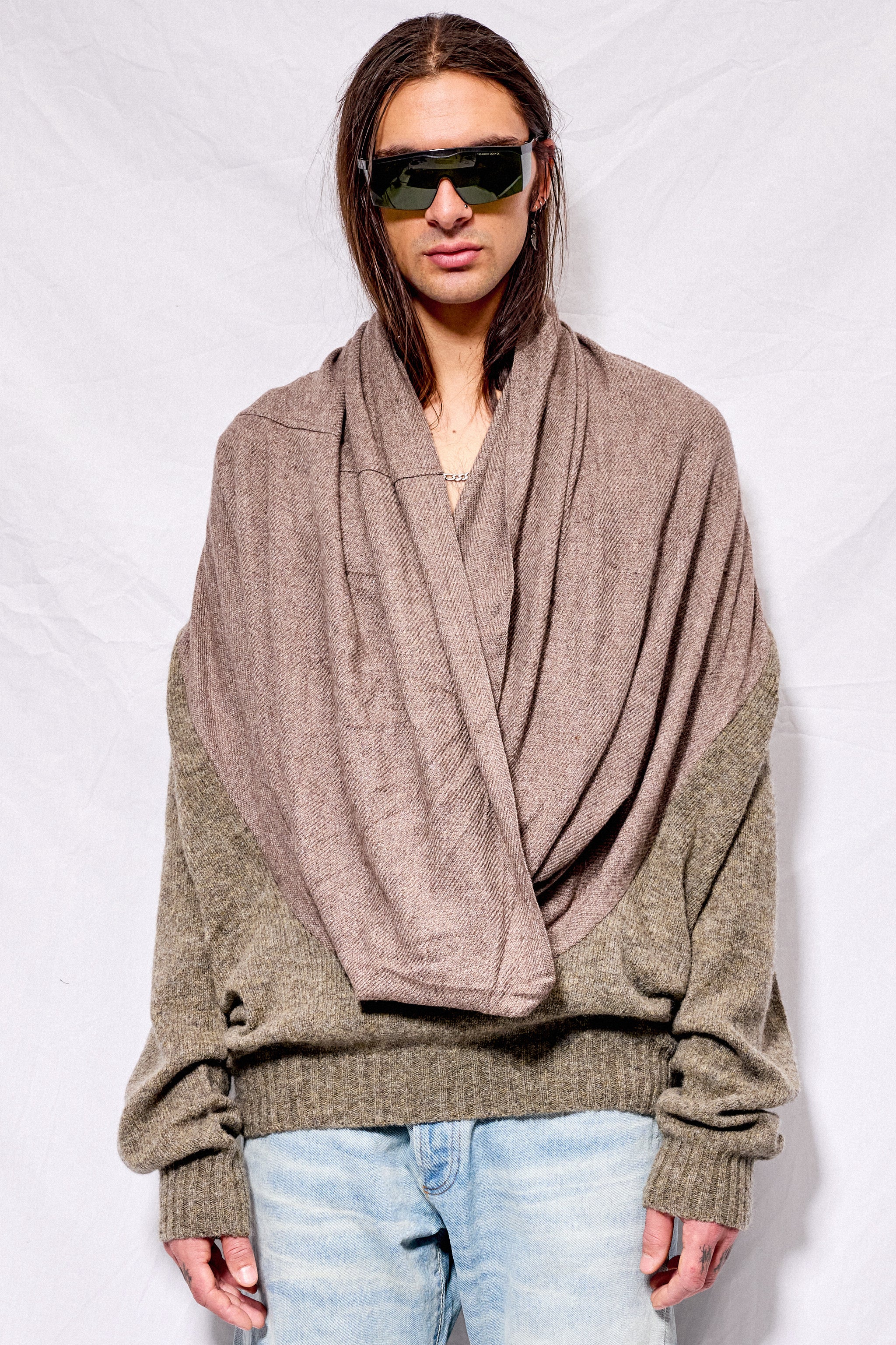 Brown No.80 Waterfall Sweater