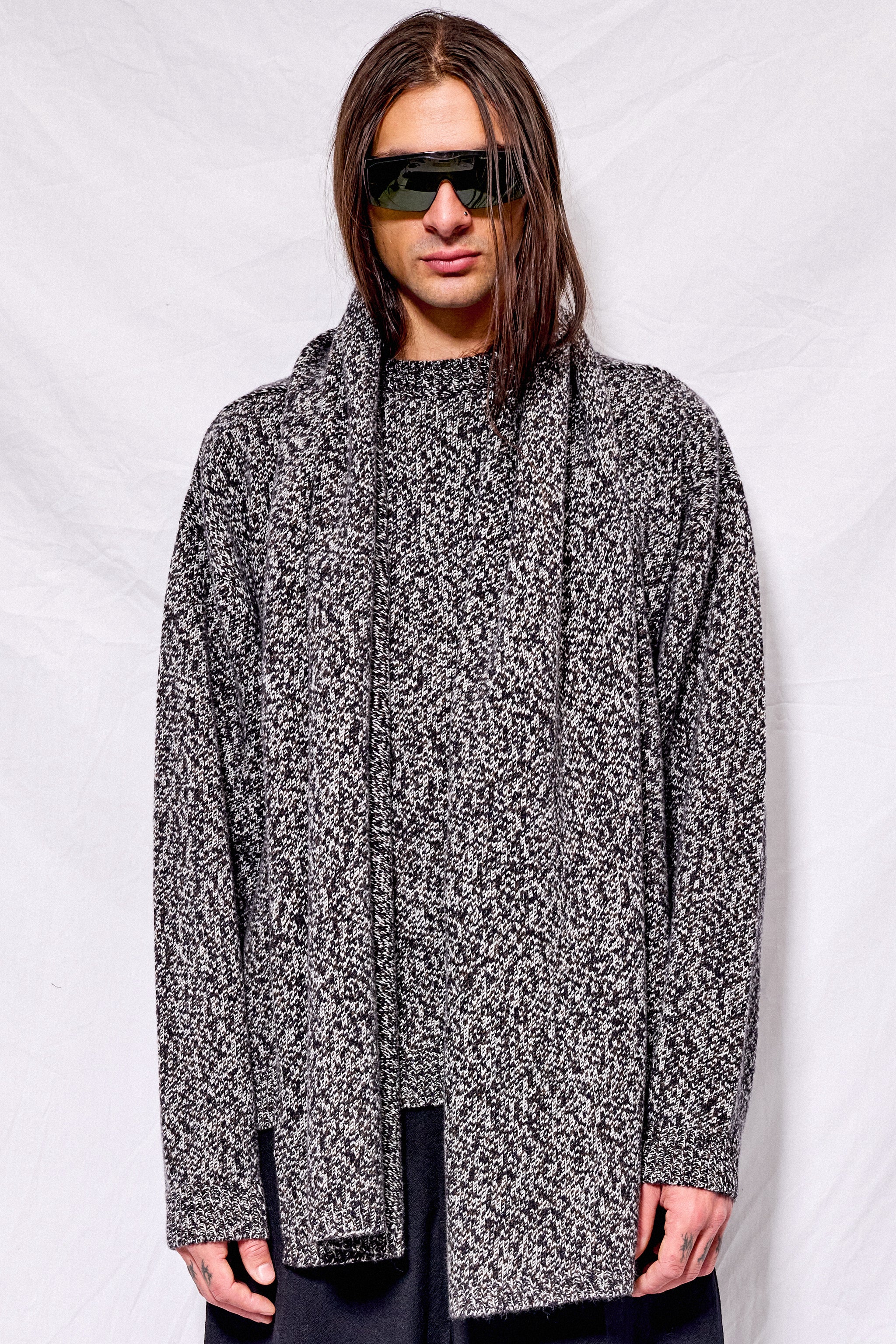 Navy Mouline Izul Scarf