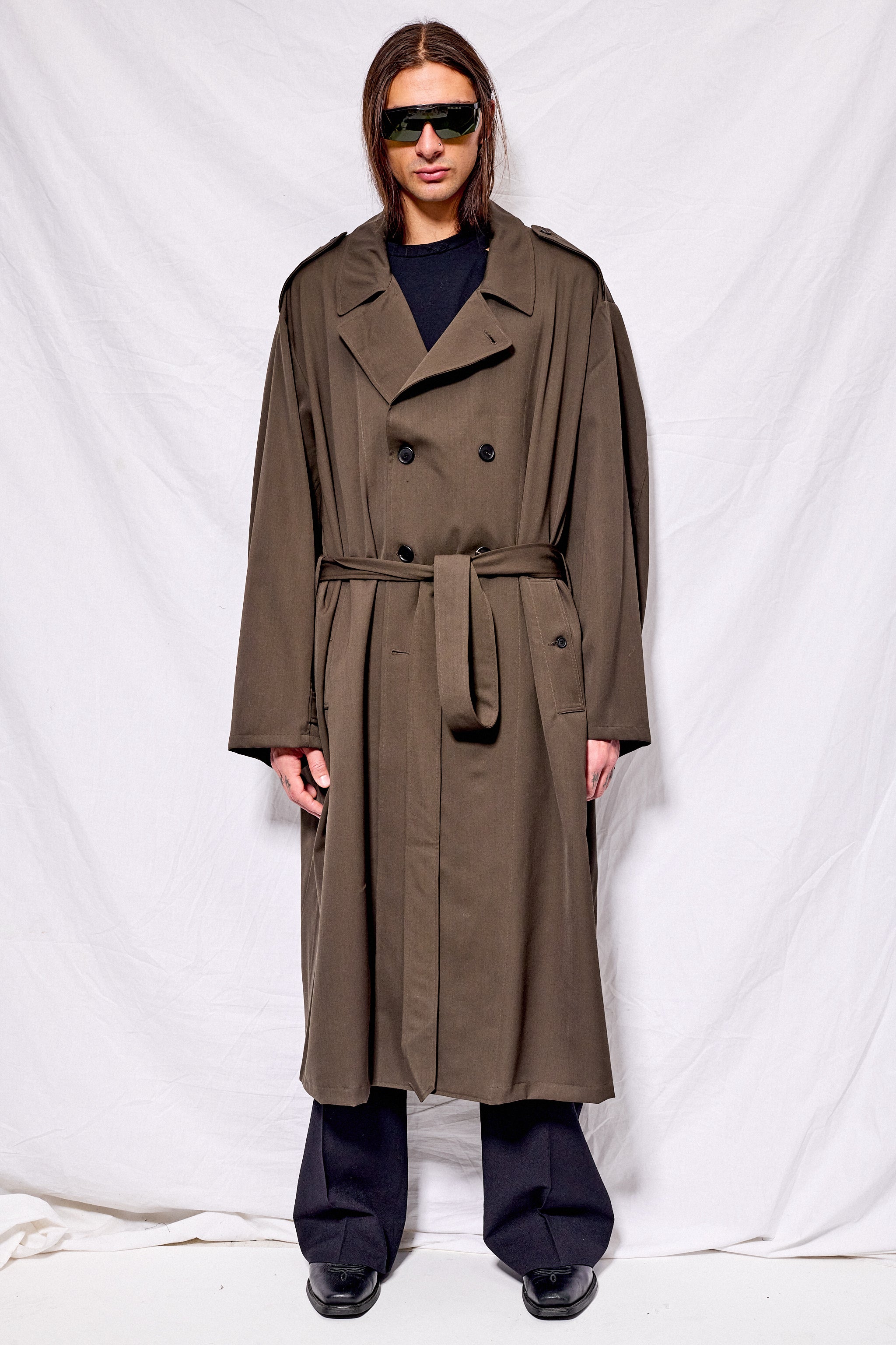 Brown Suiting Trench Coat