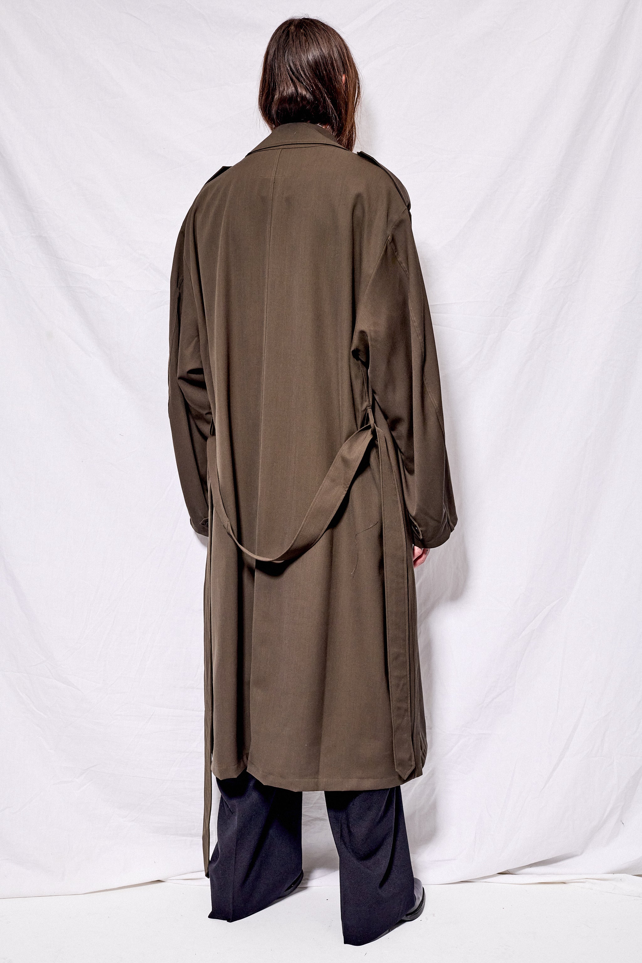 Brown Suiting Trench Coat