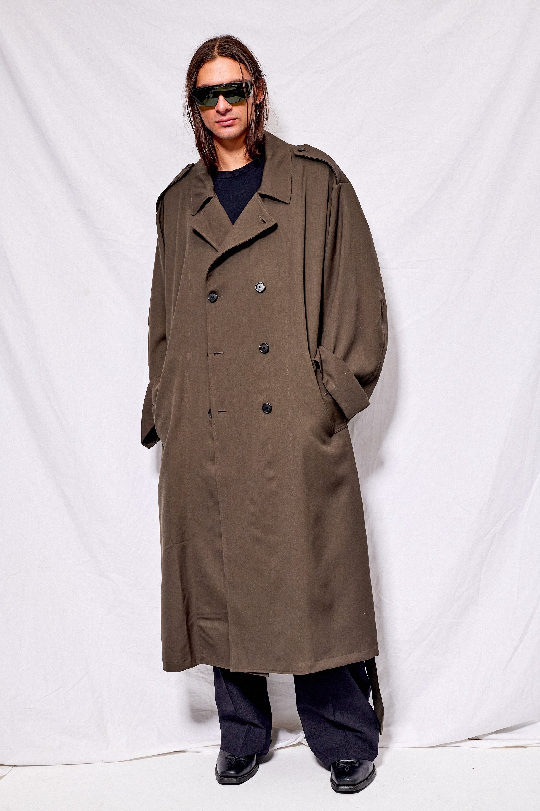 Brown Suiting Trench Coat