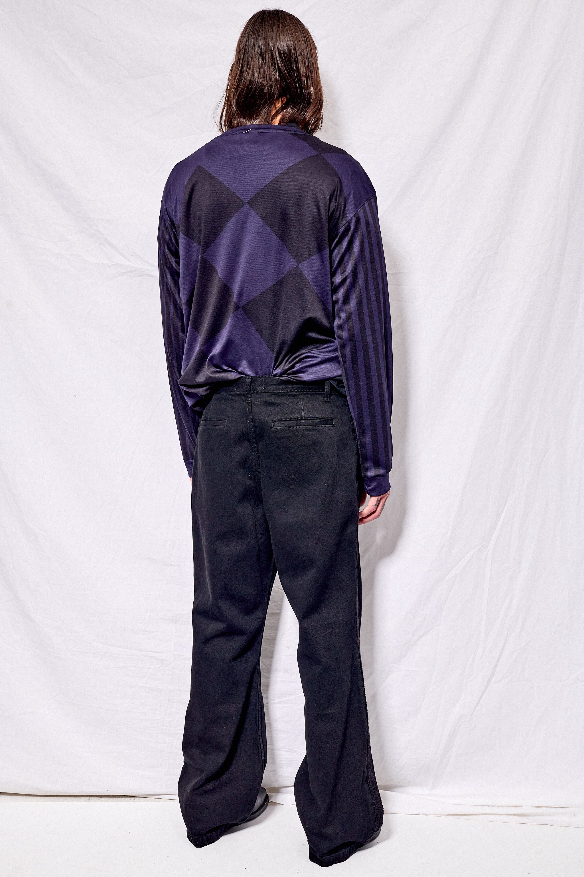 Black Side Panel Lace Trimmed Denim Jeans