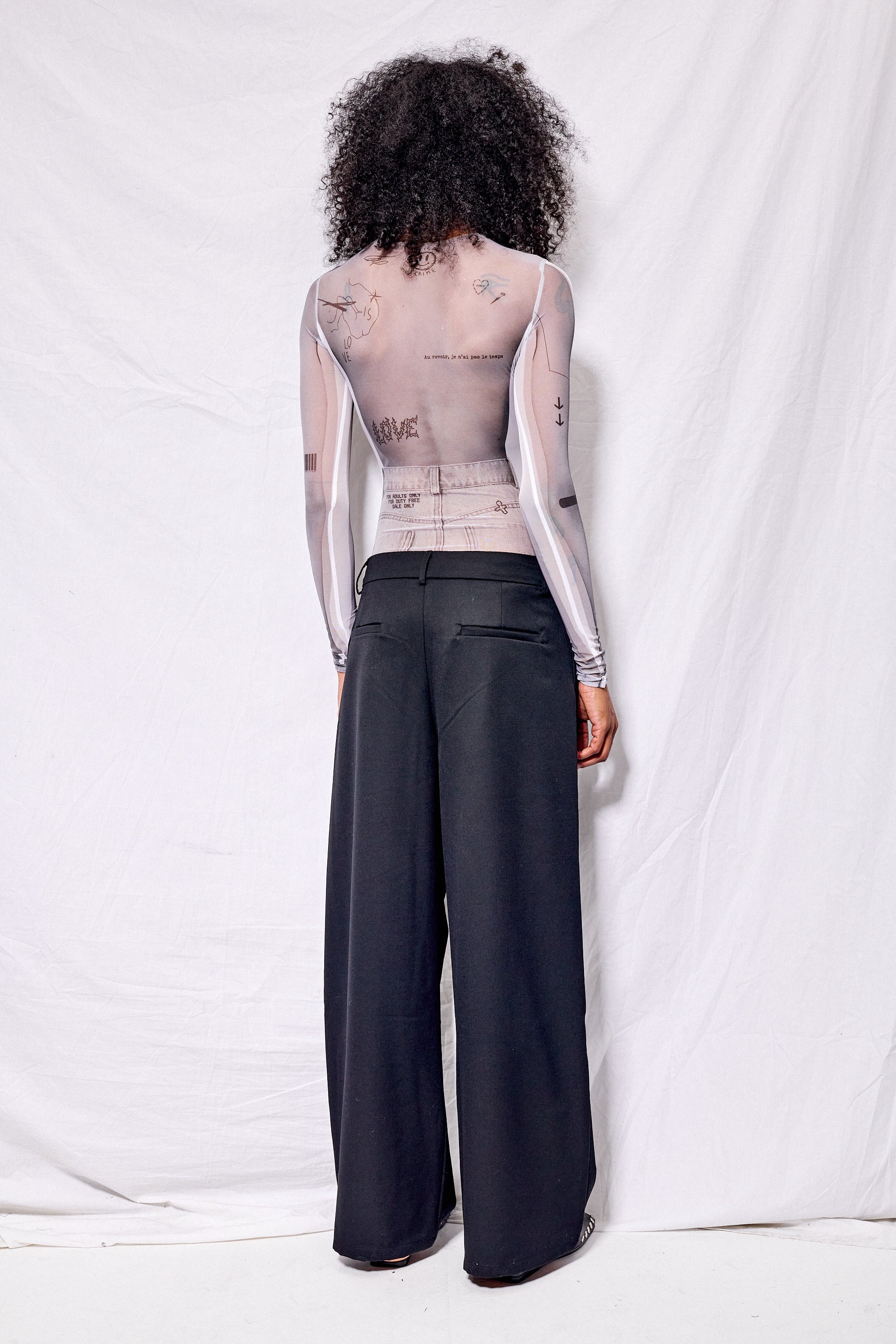 White Mesh Bodysuit Collage