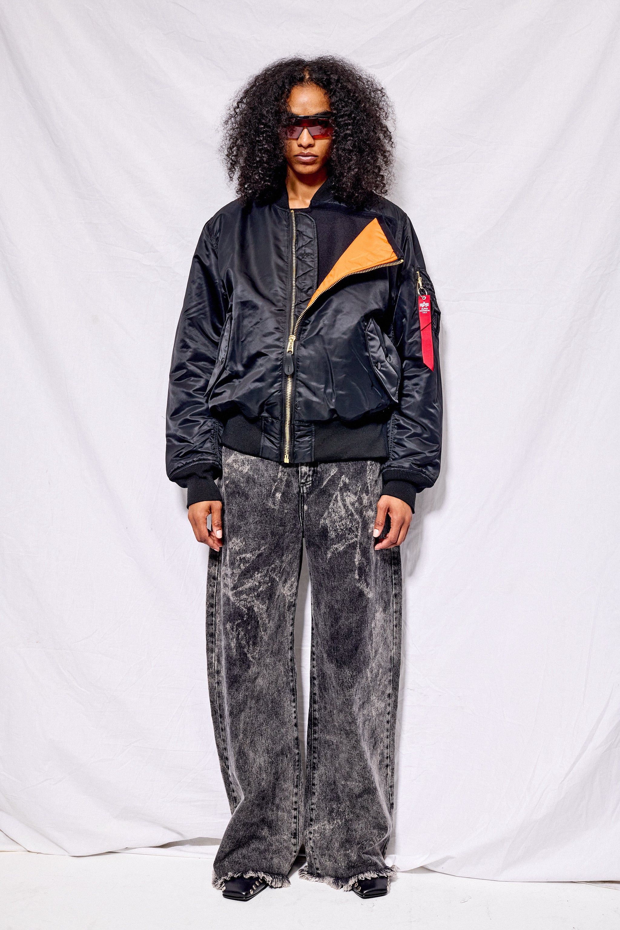 Black & Black Cocoon Bomber