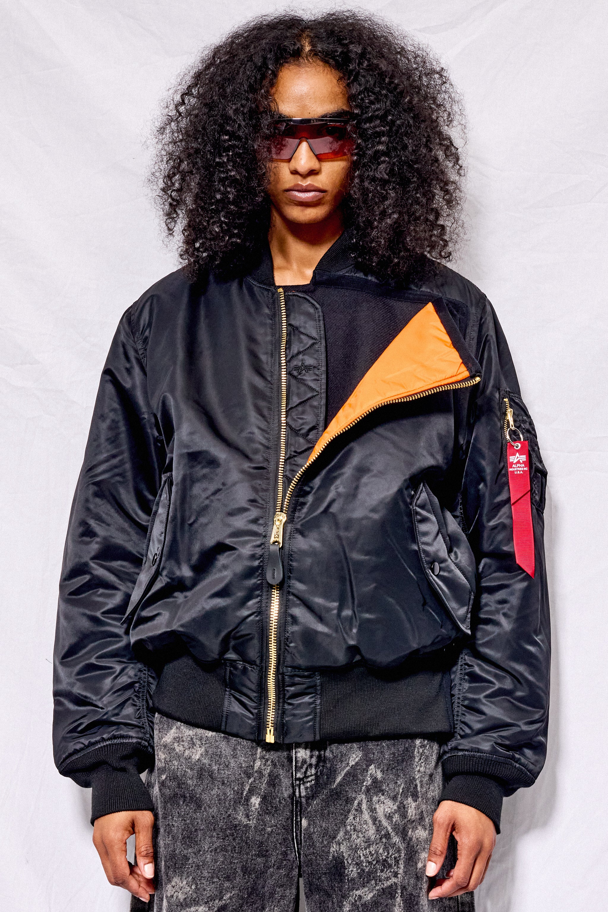 Black & Black Cocoon Bomber