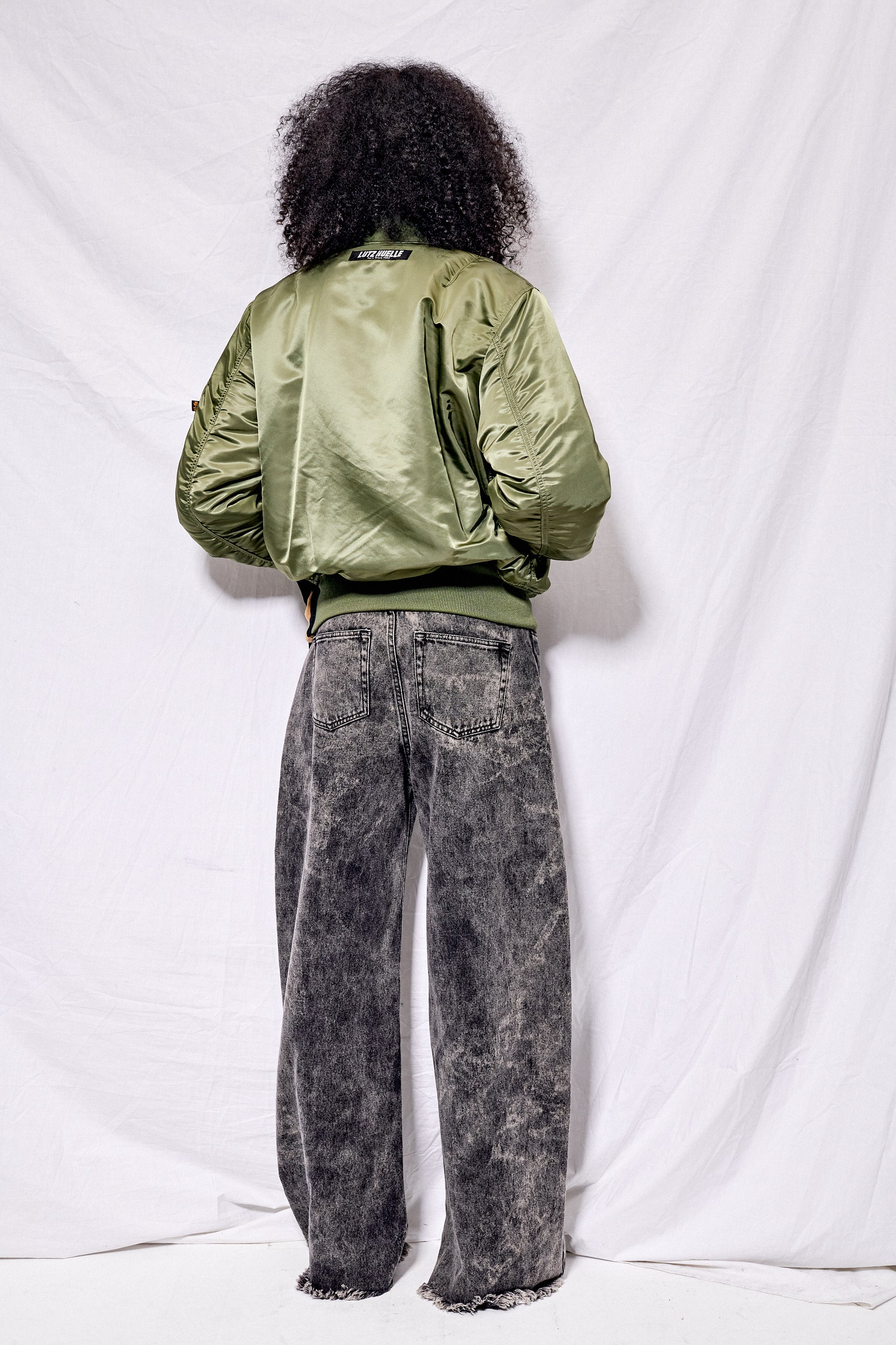 Khaki & Camel Cocoon Bomber