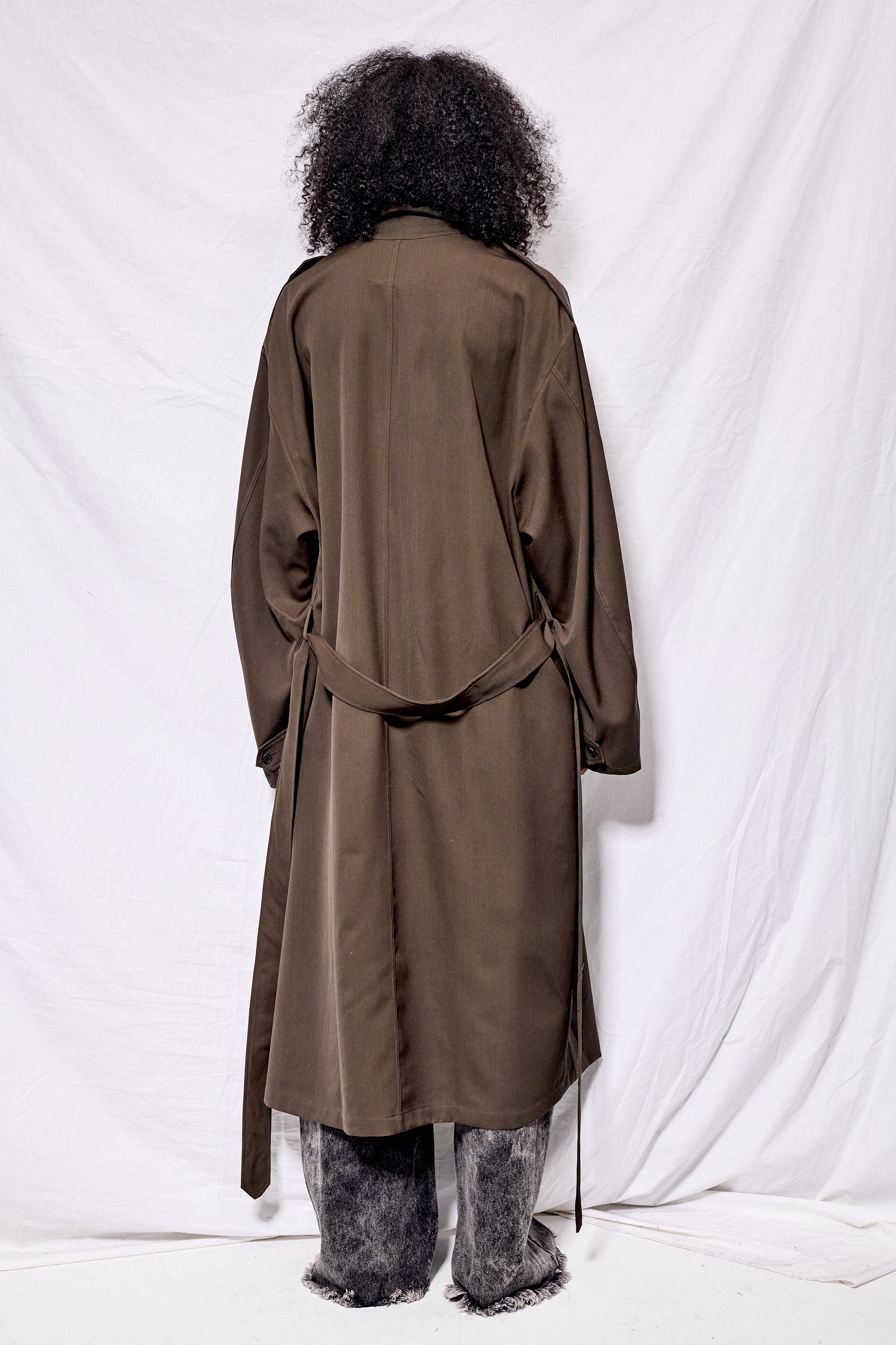 Brown Suiting Trench Coat