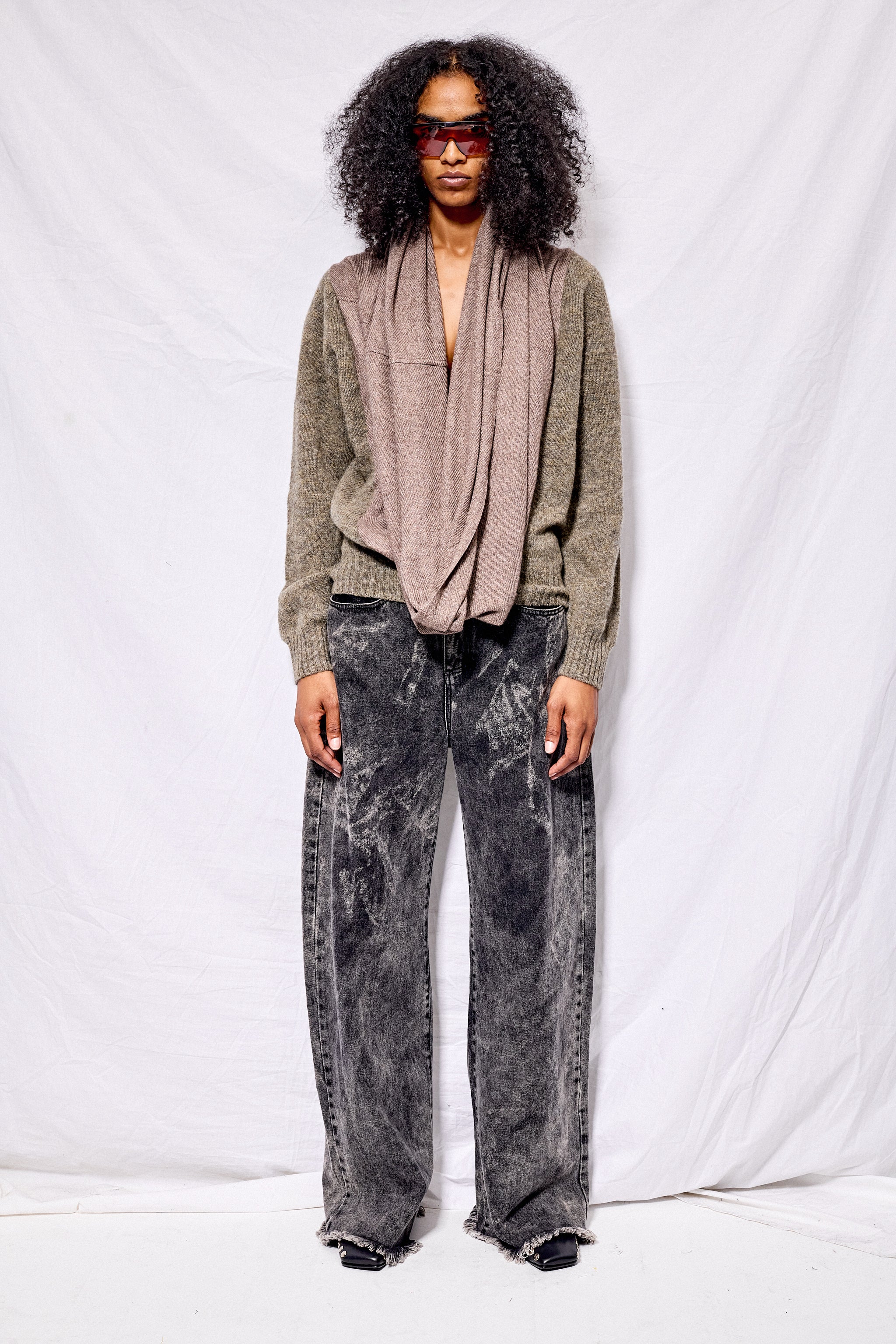 Brown No.80 Waterfall Sweater