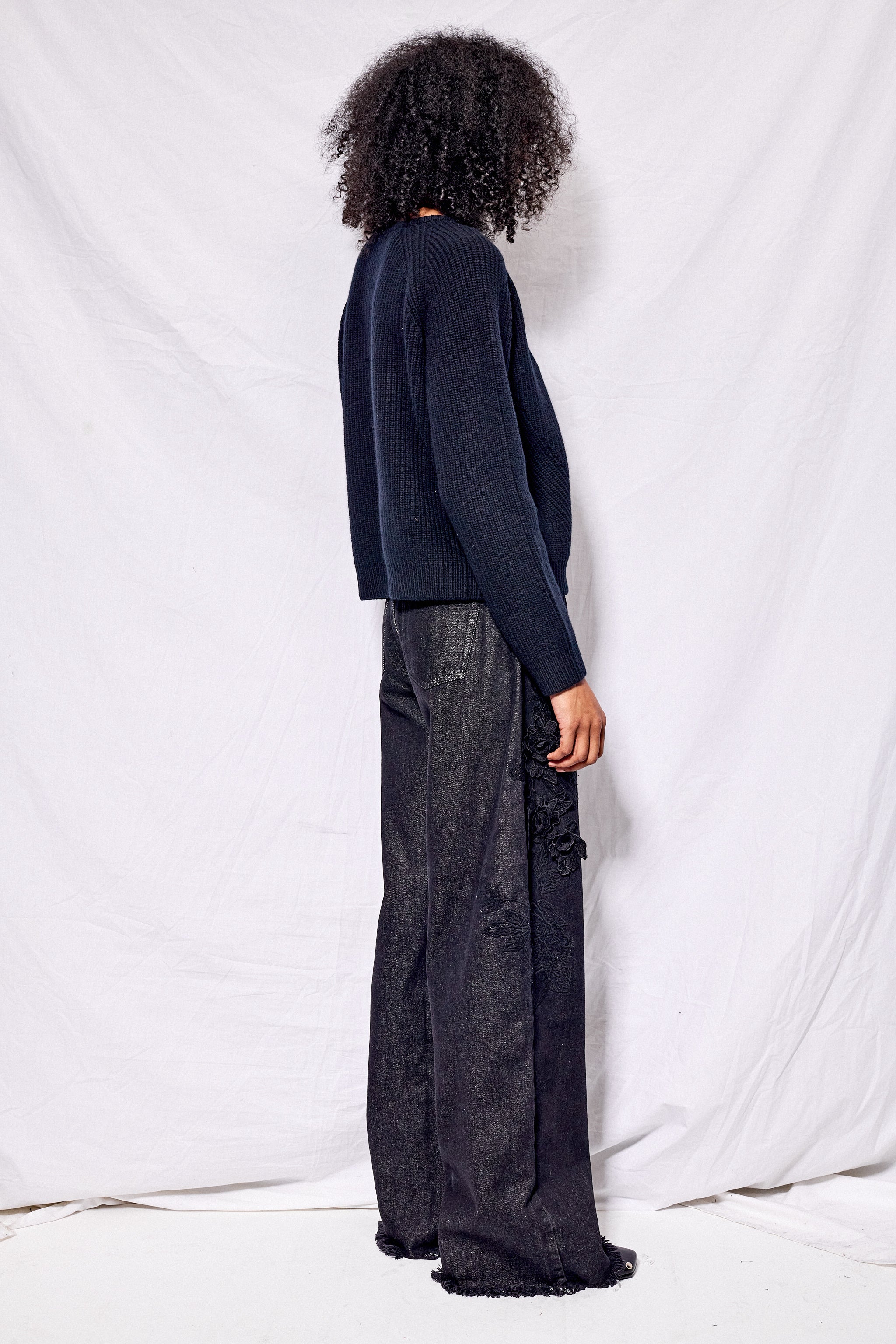 Black Erica Zip Up Cardigan