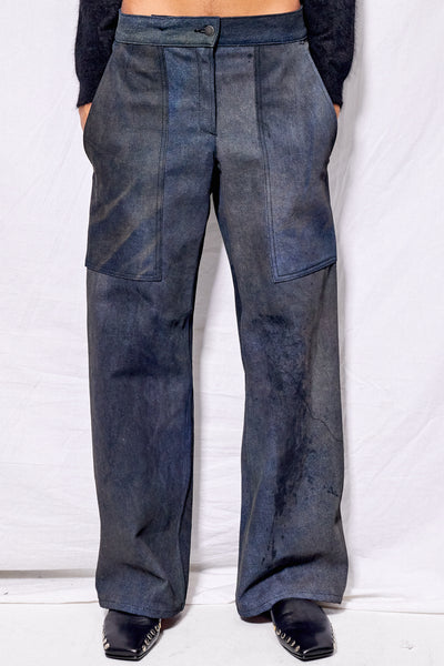 Dirty Indigo Denim Simple Pant - Assembly New York