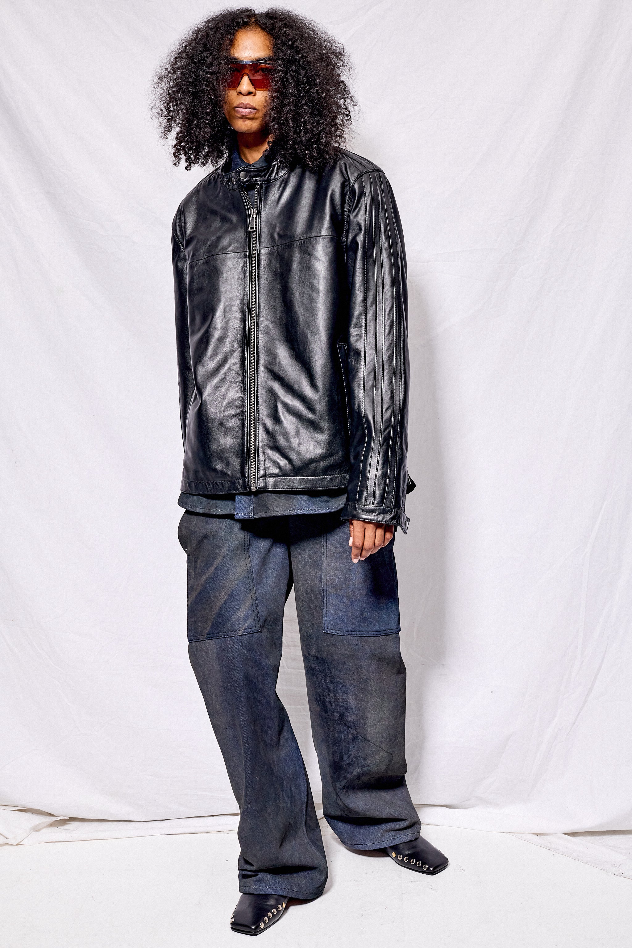 Black Nappa Leather Hacker Jacket