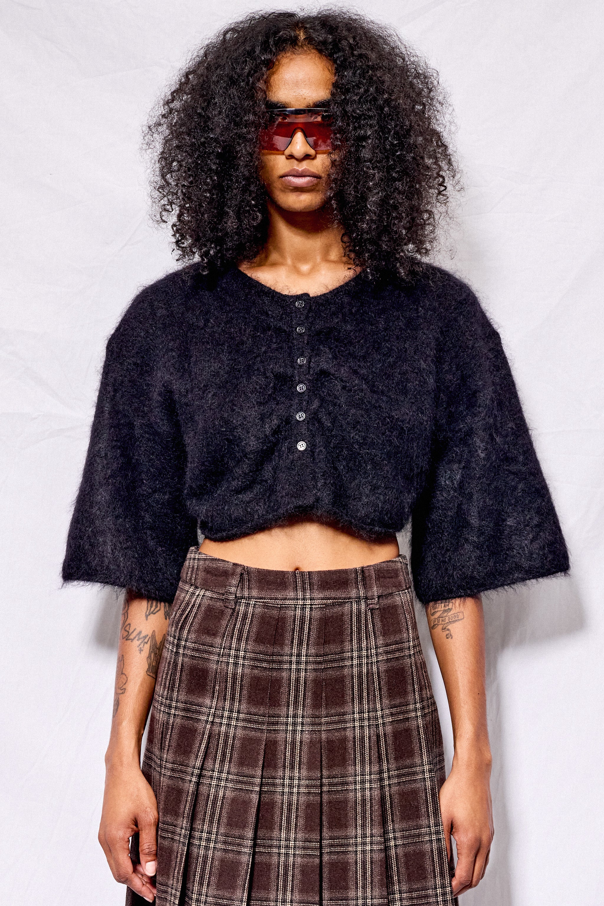 Black Maja Crop Cardigan