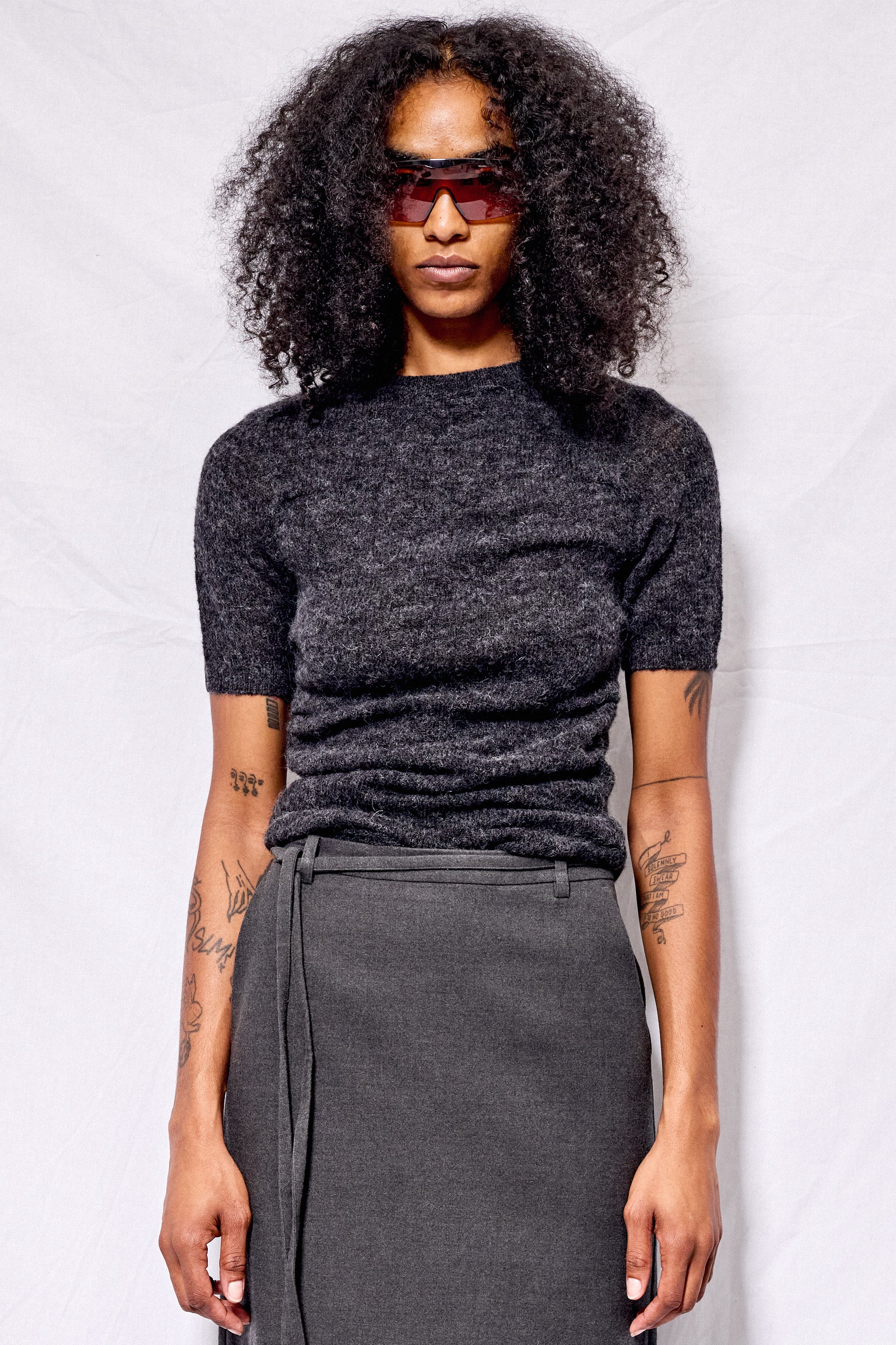 Grey Melange Marie T-Shirt