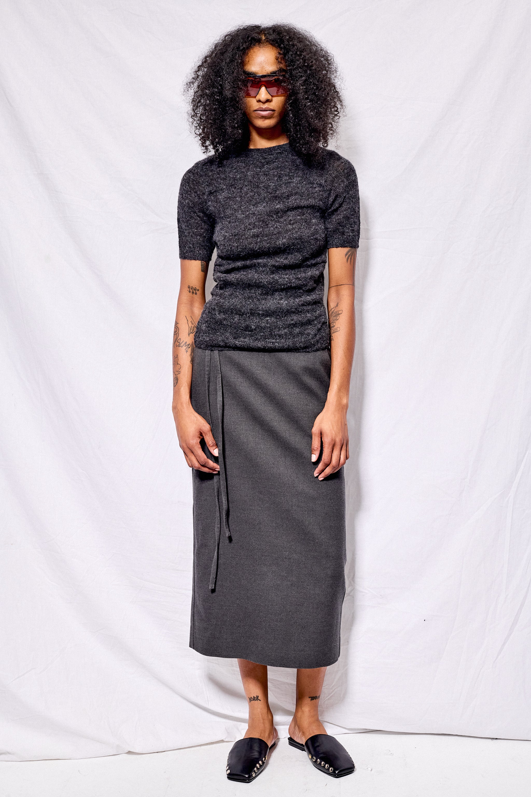 Grey Melange Marie T-Shirt