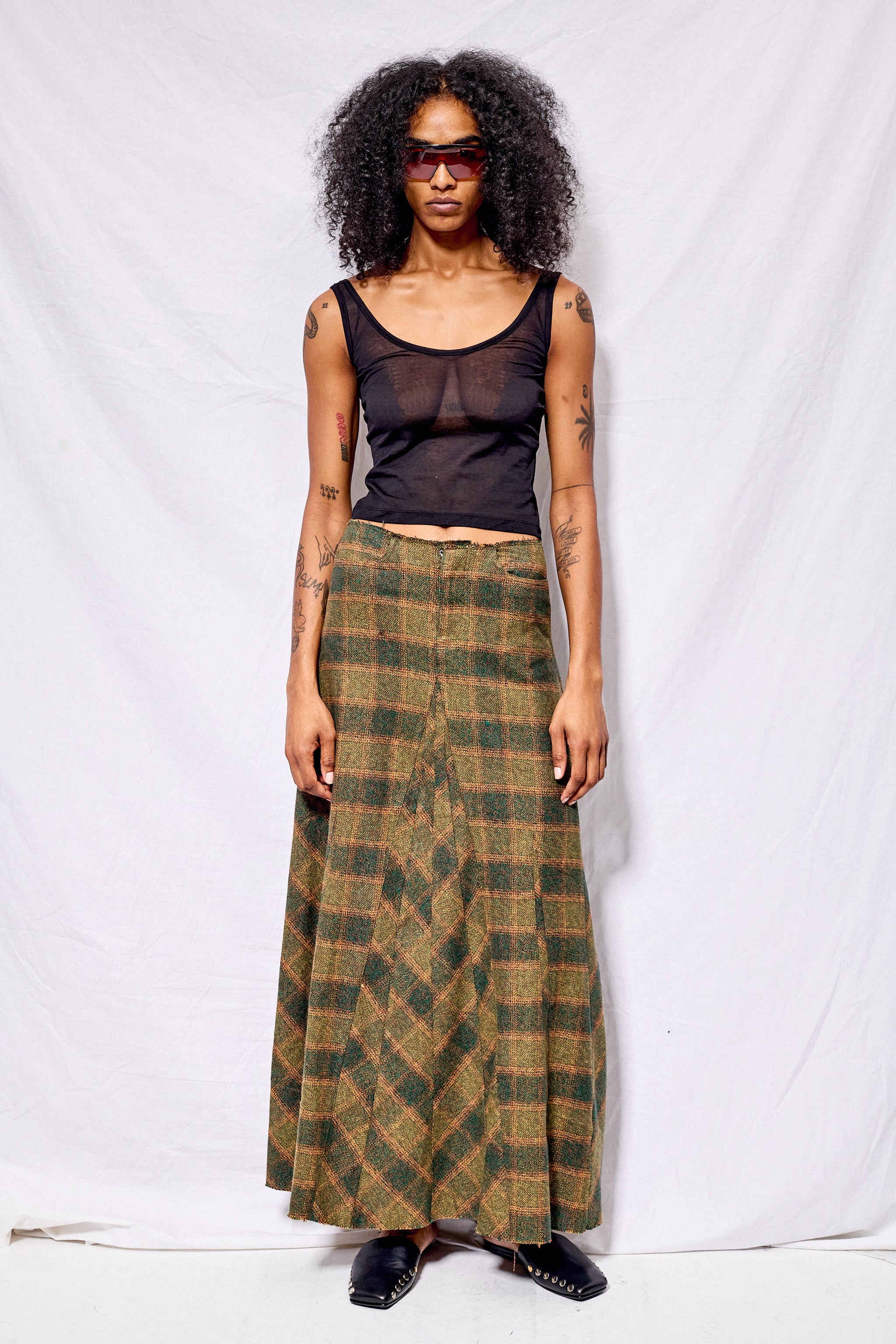 Vilnius Low Twist Check Rebel Skirt
