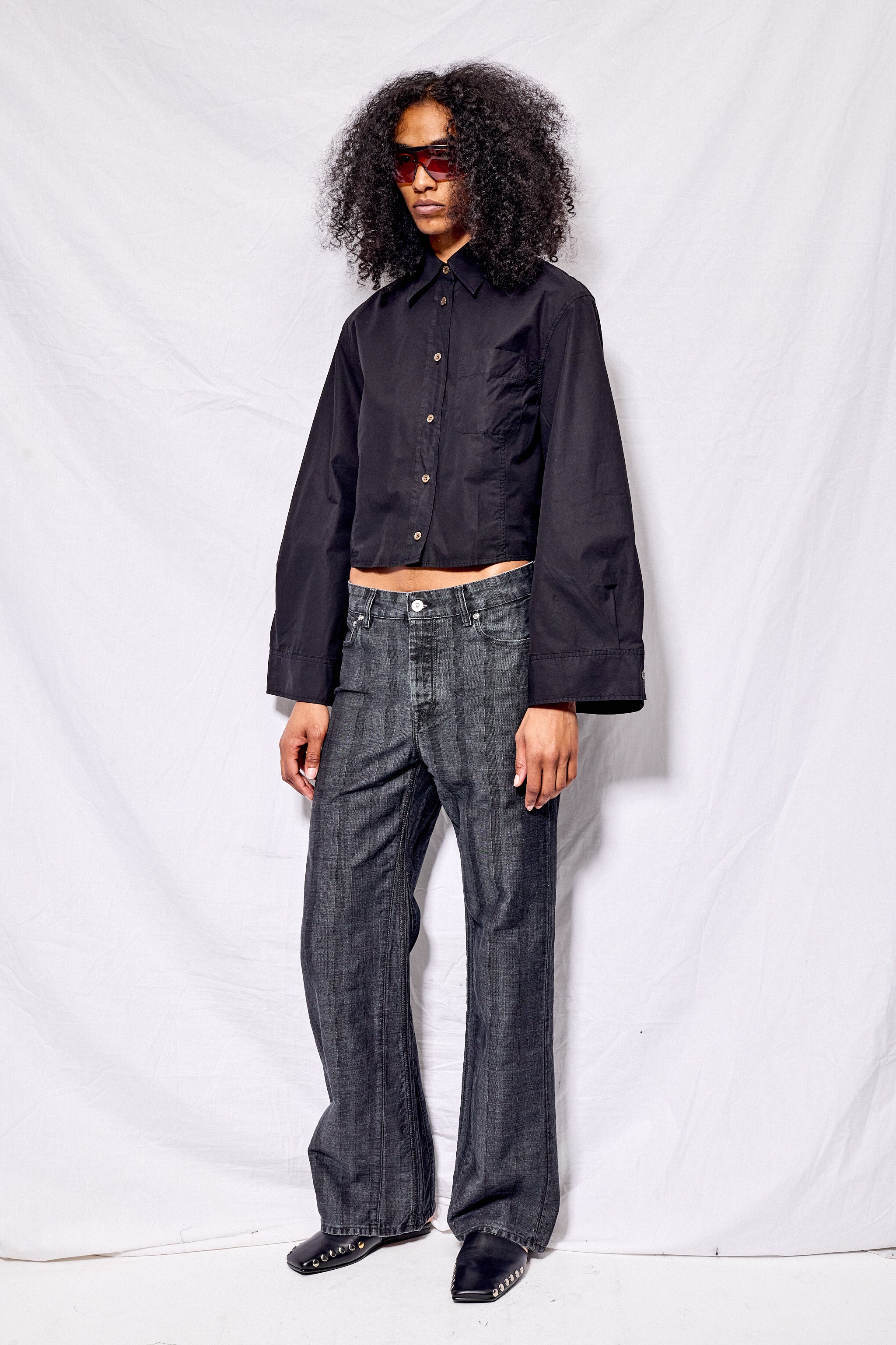 Black Coated Herringbone Trebel Cut