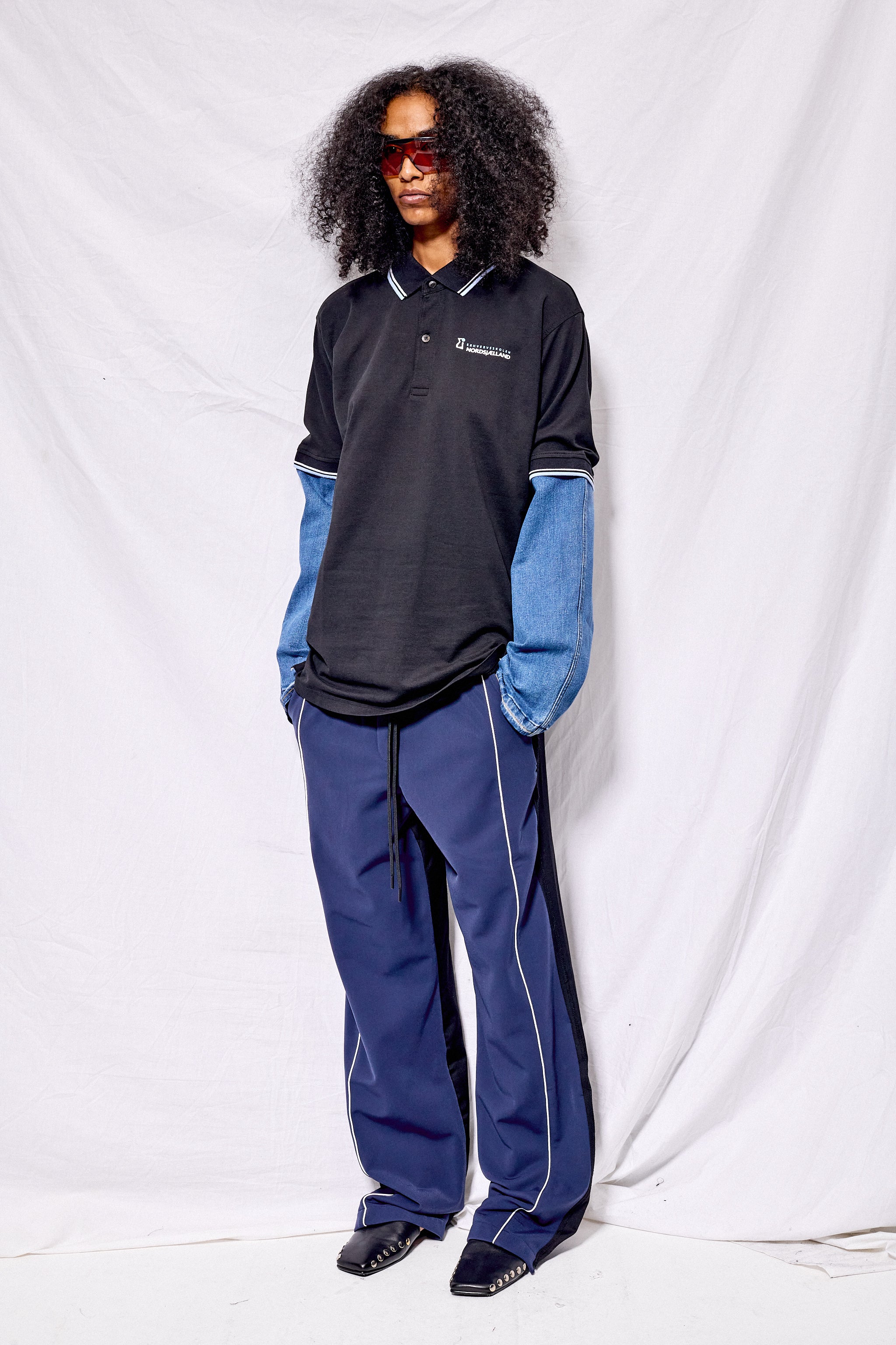 Black Tom Upcycled Polo