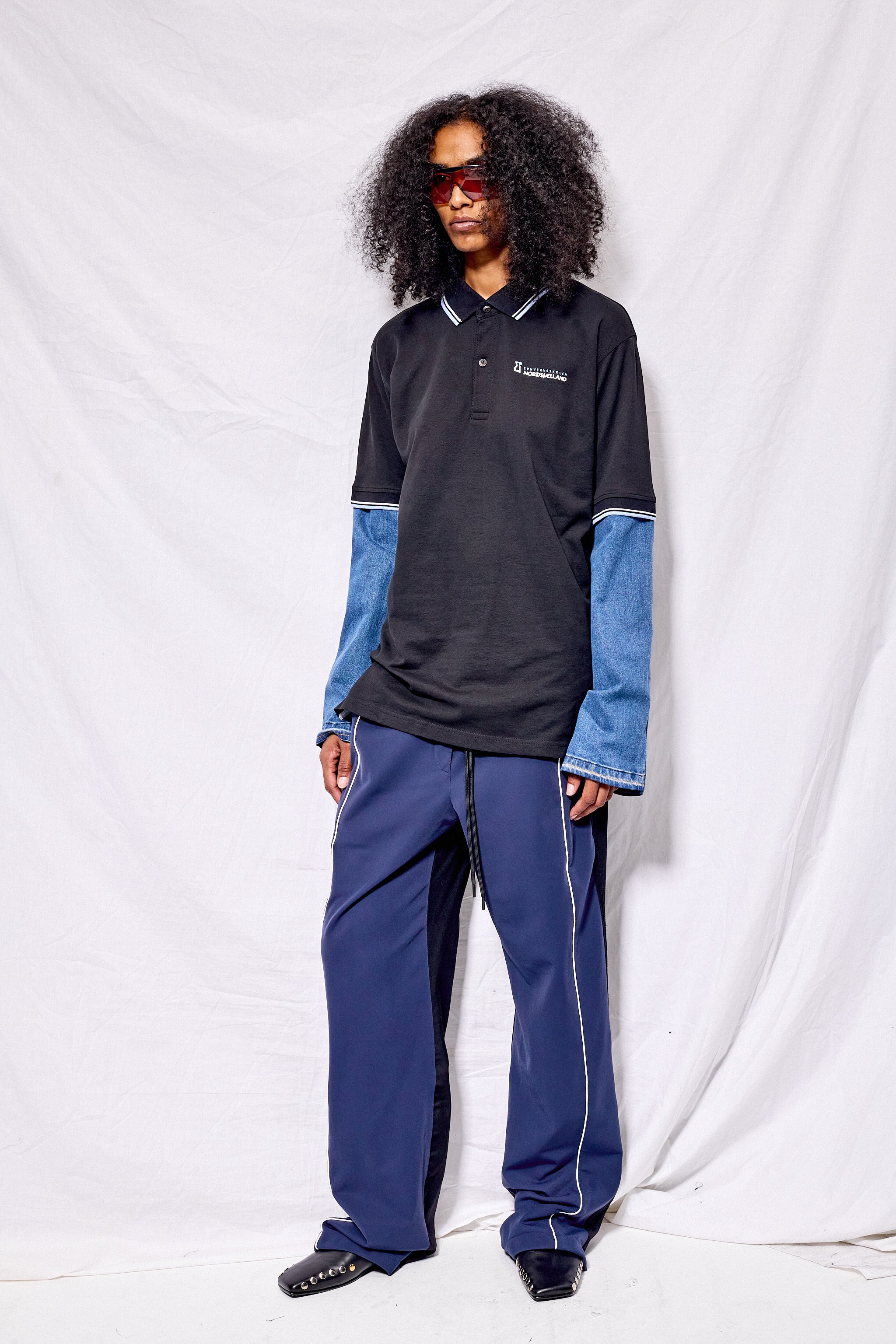 Black Tom Upcycled Polo