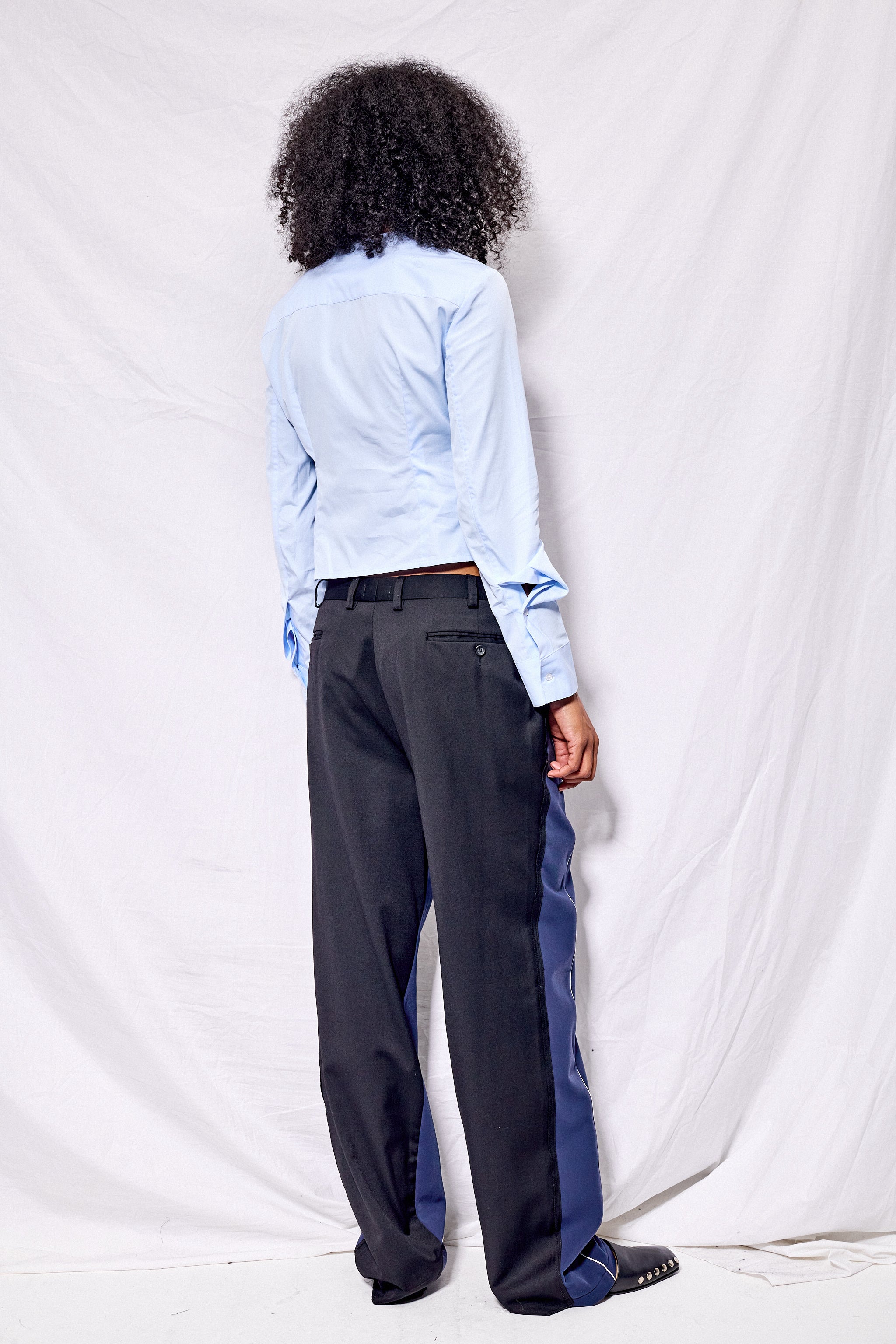 Light Blue Christal Weaving Shirt