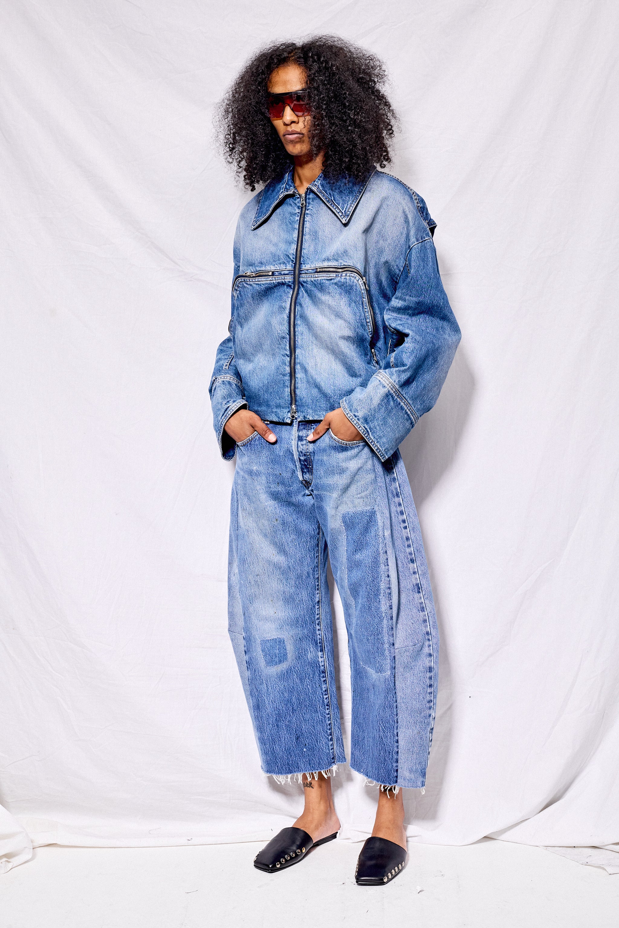 Mid Blue Marty Boxy Jacket