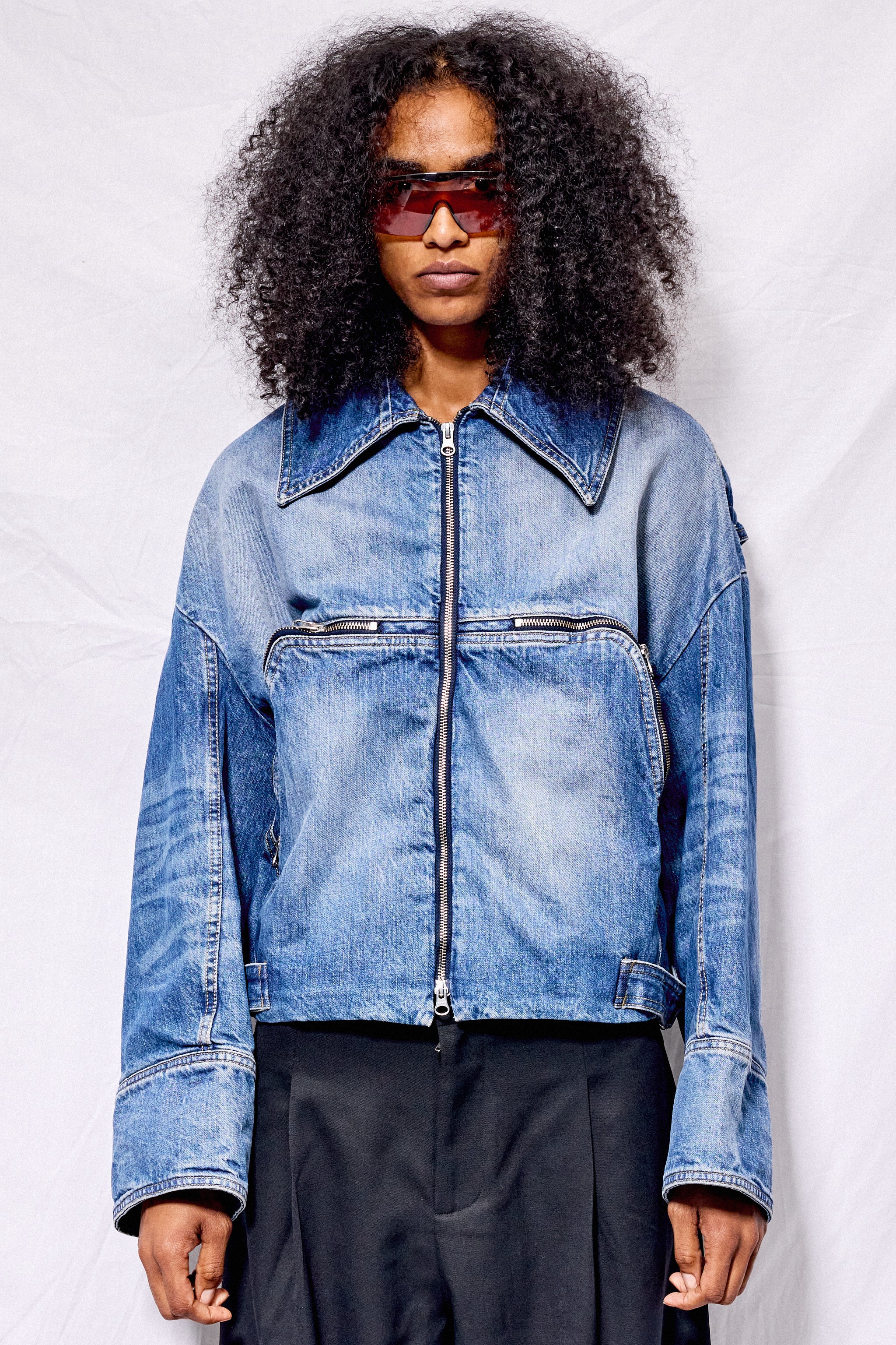 Mid Blue Marty Boxy Jacket