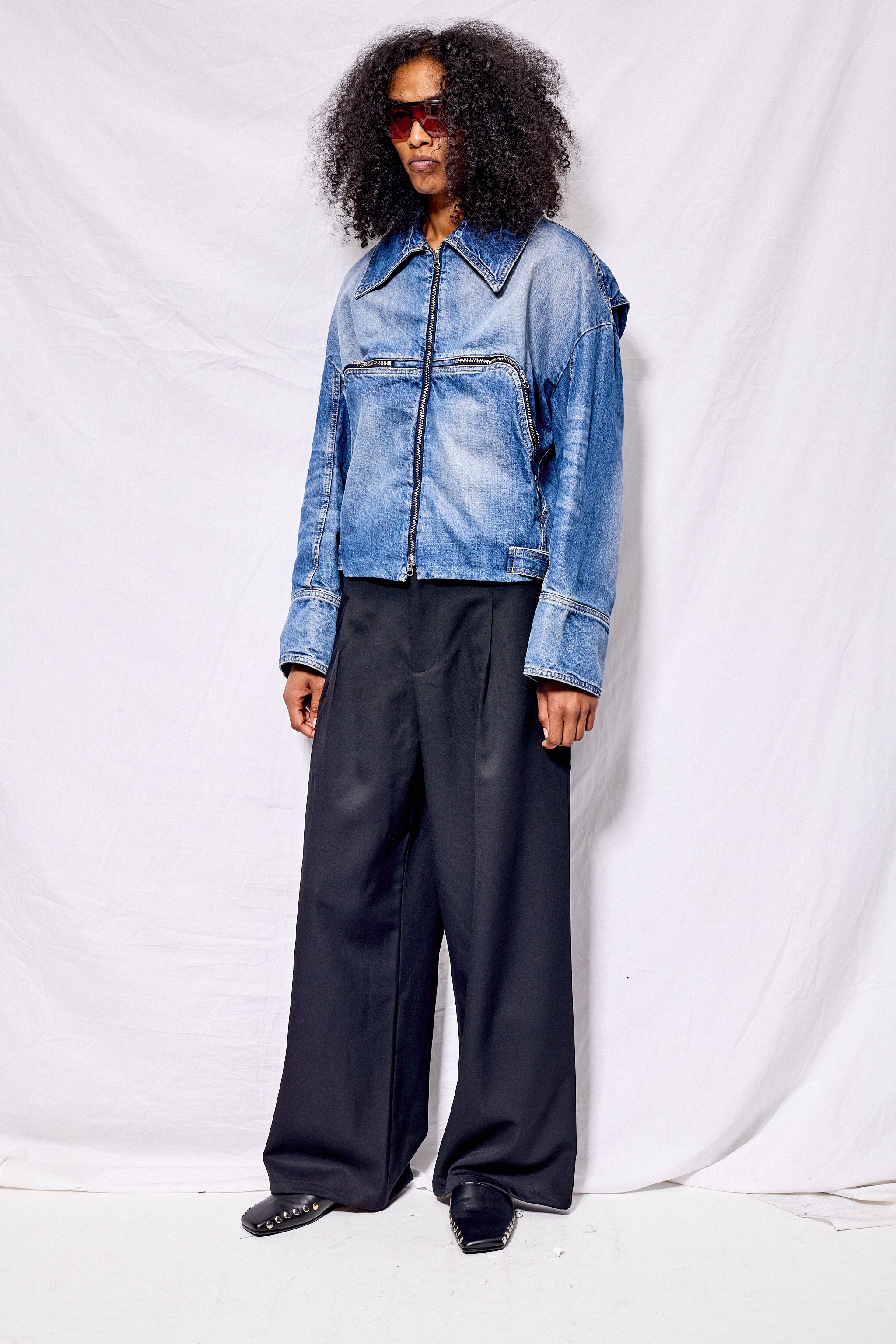 Mid Blue Marty Boxy Jacket