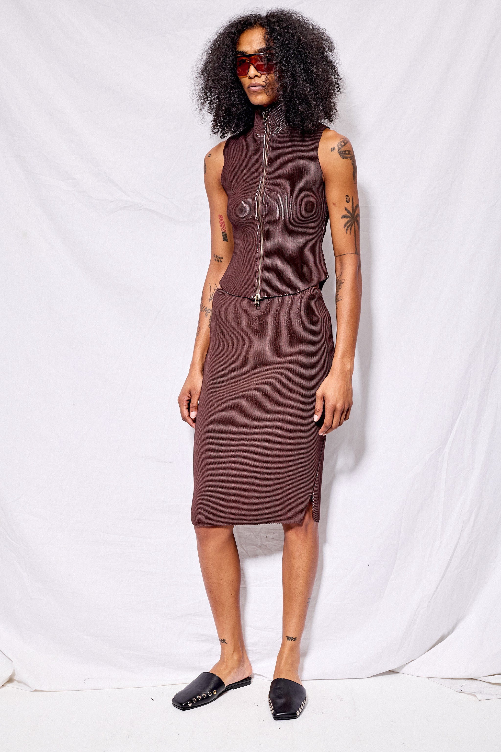 Chocline Pleated Vest