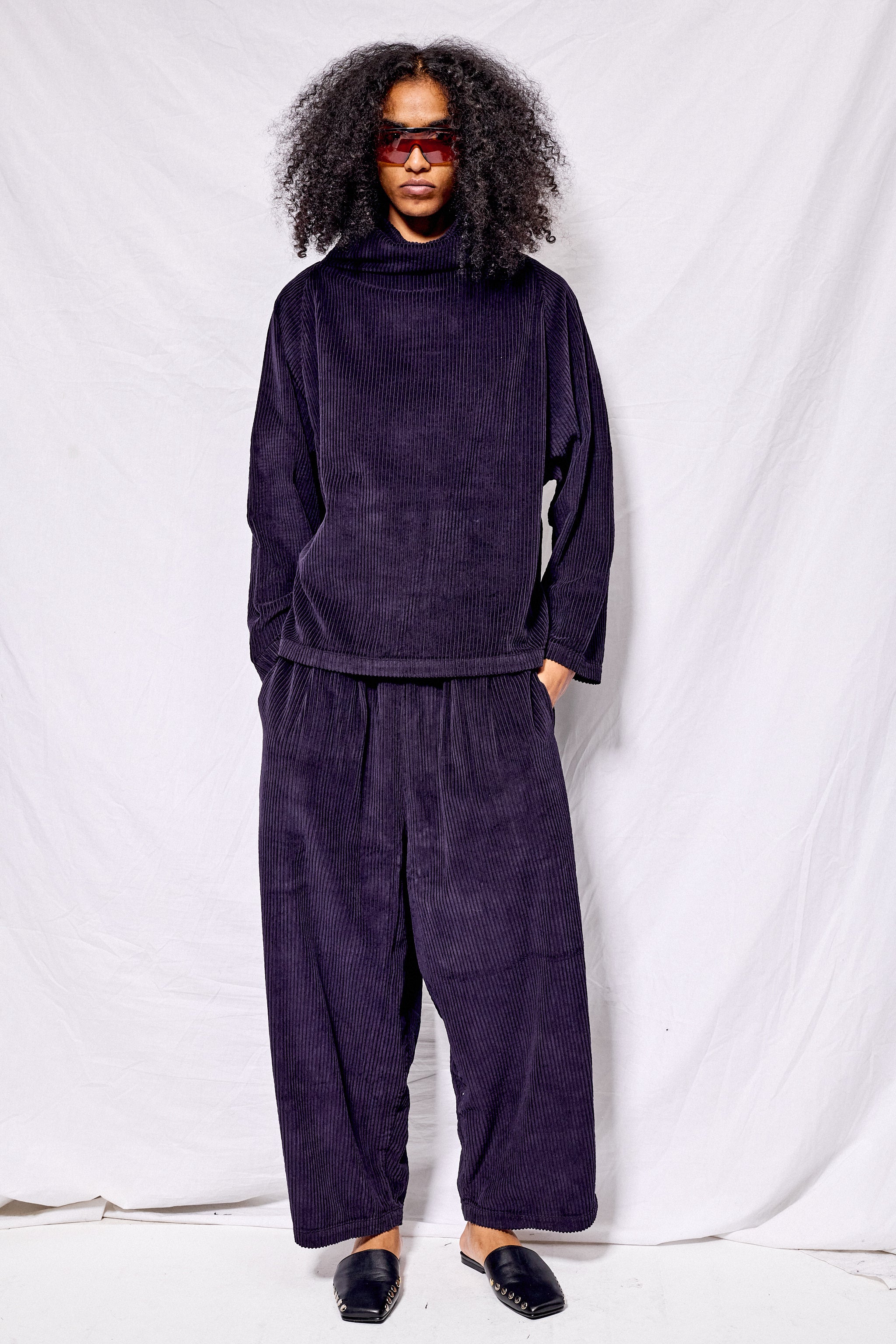 Dark Navy Wide Pants
