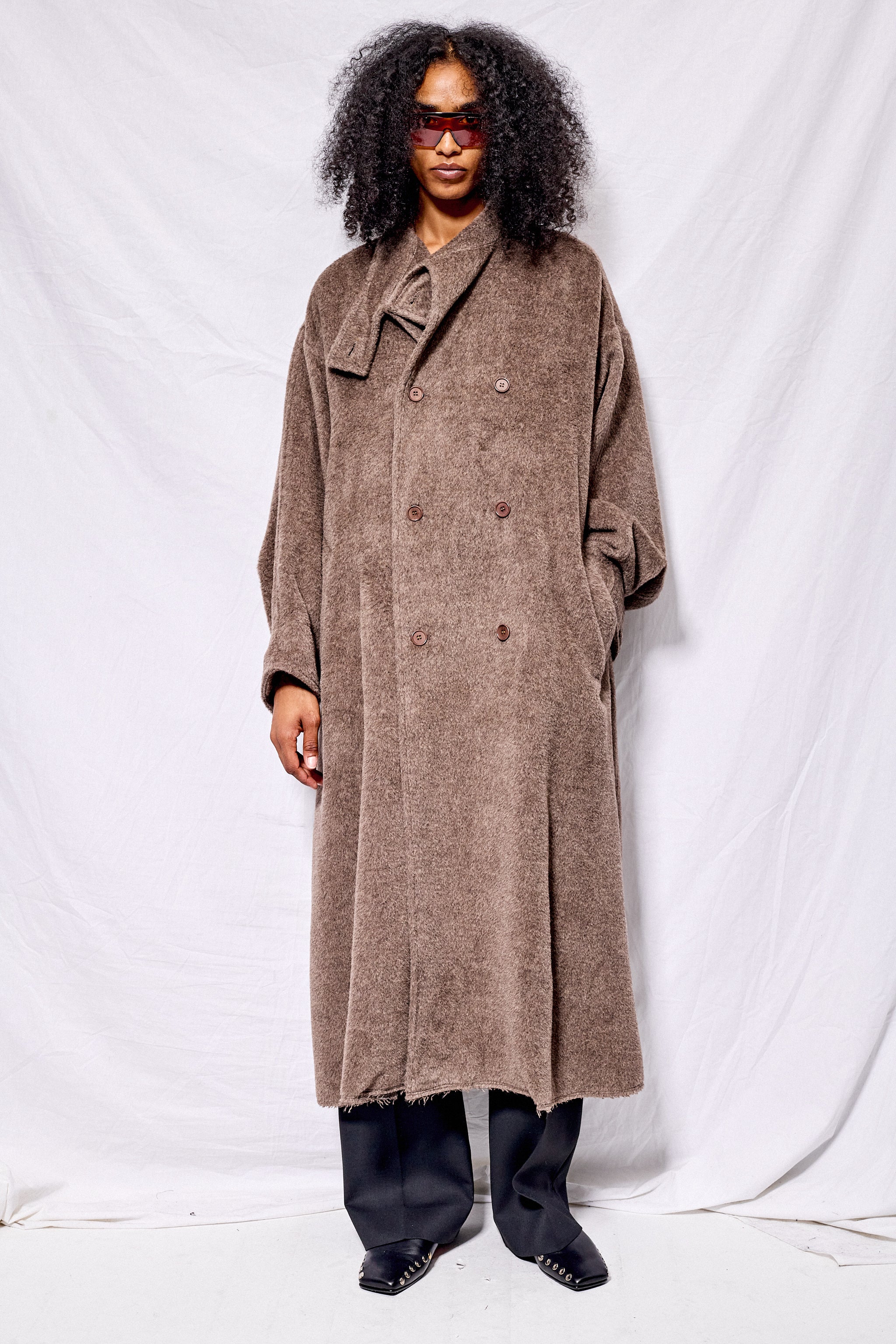 No.65 Brown Dormeuil Alpaca Oversized Coat