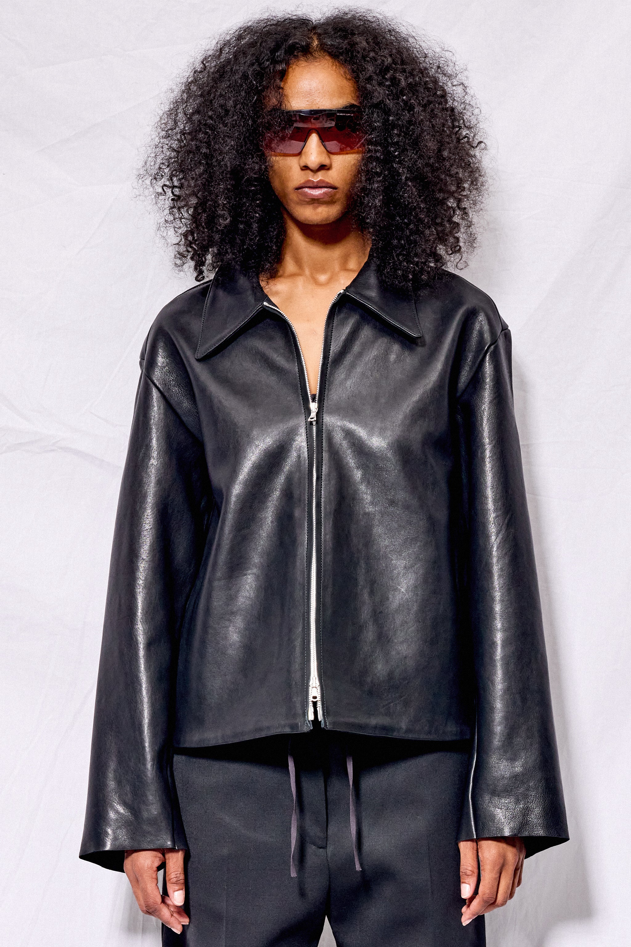 No.285 Black Leather Pocket Jacket