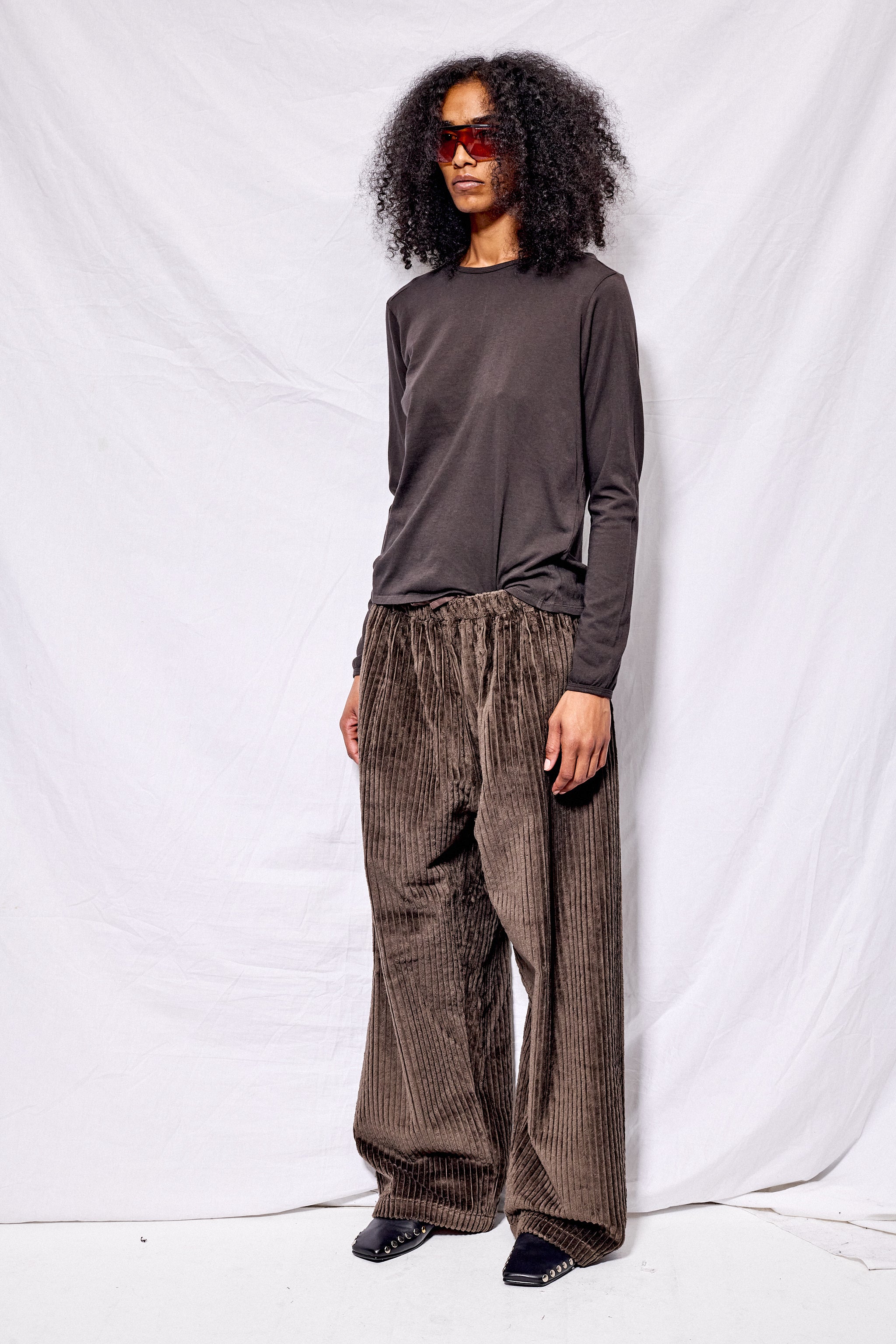 No.87 Brown Organic Cotton Long Sleeve T-Shirt